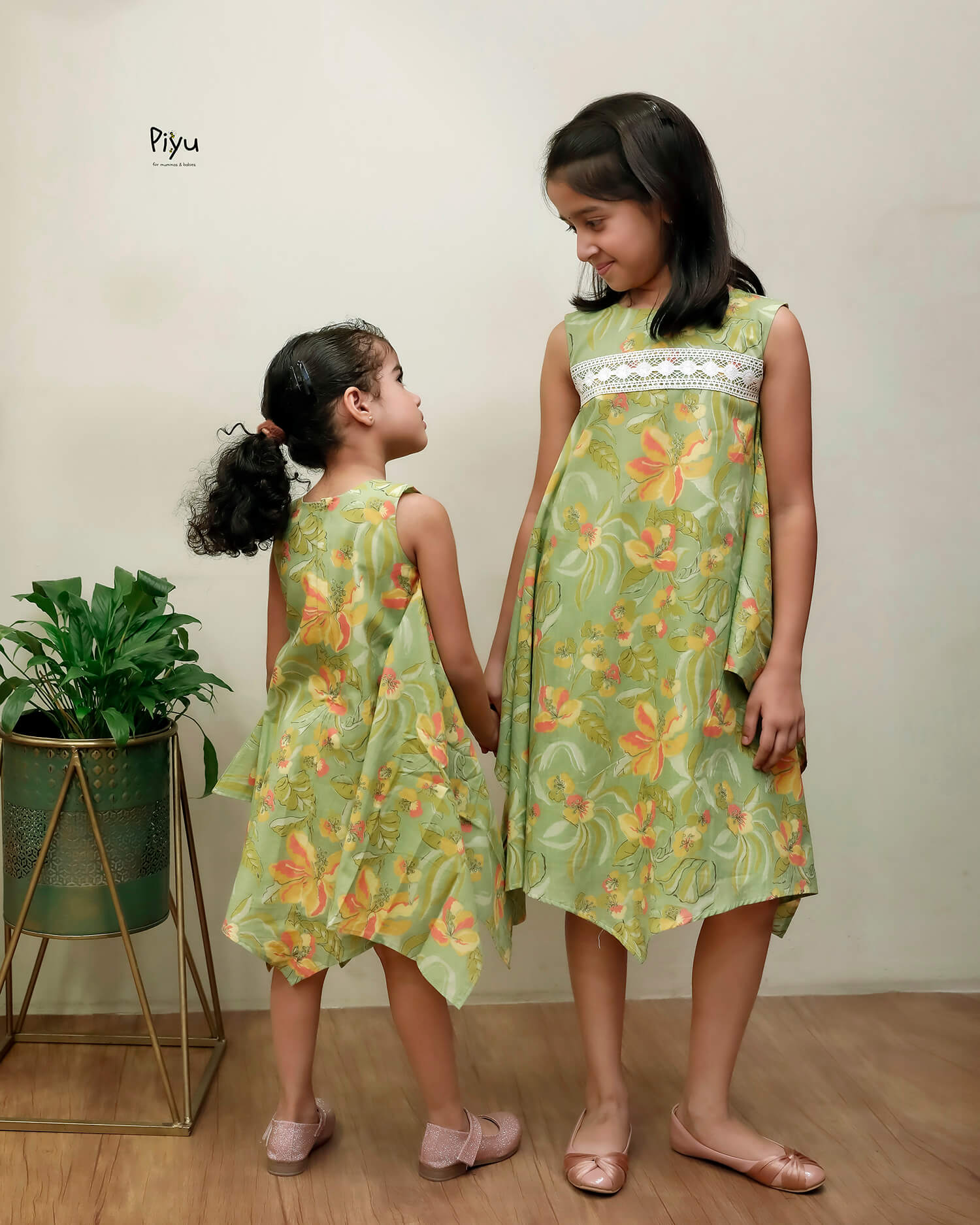 Cotton Frock: Lace Trim & Modern Zigzag Cut