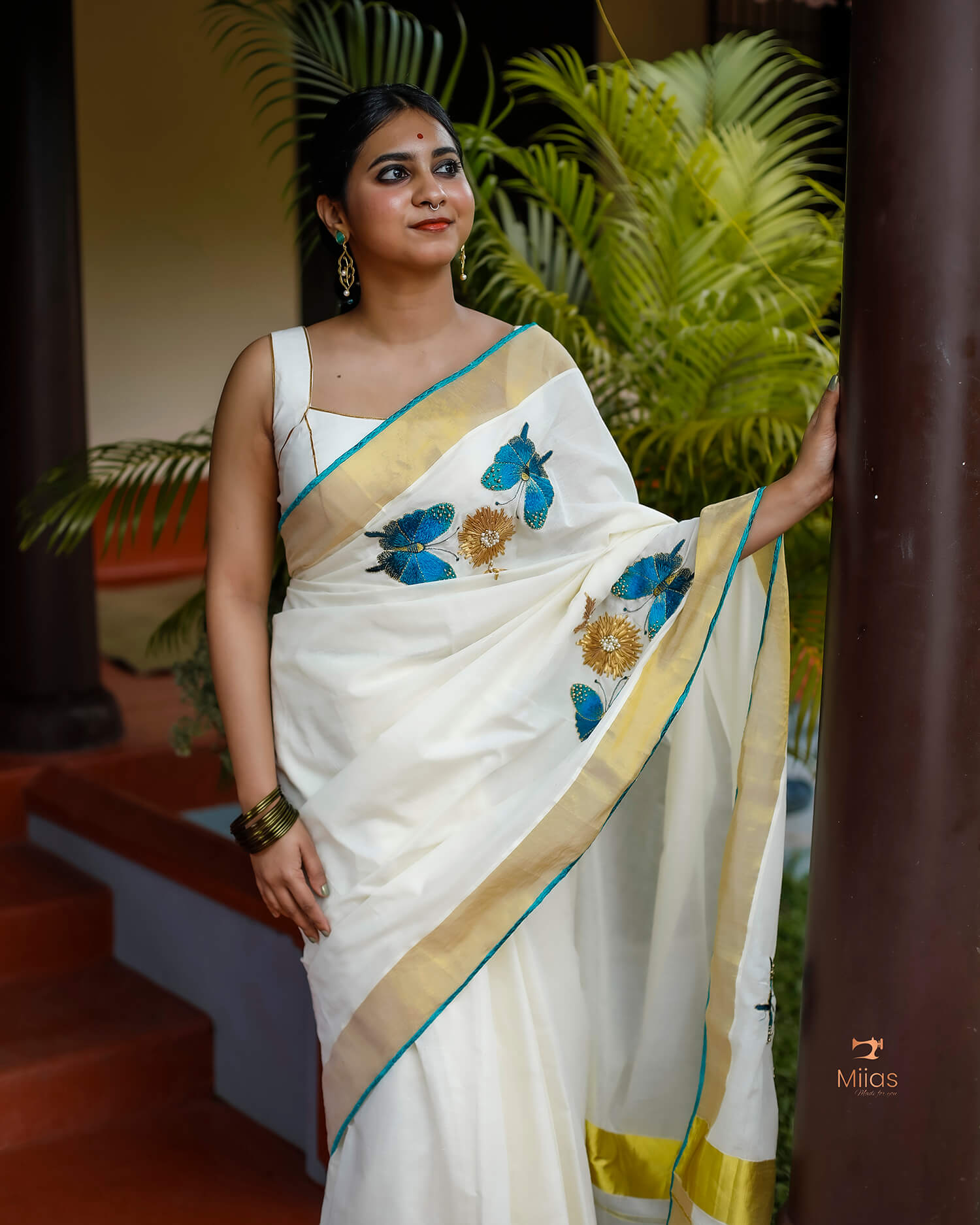 Kerala Cotton Saree & Unstitched Blouse-Onam 2025