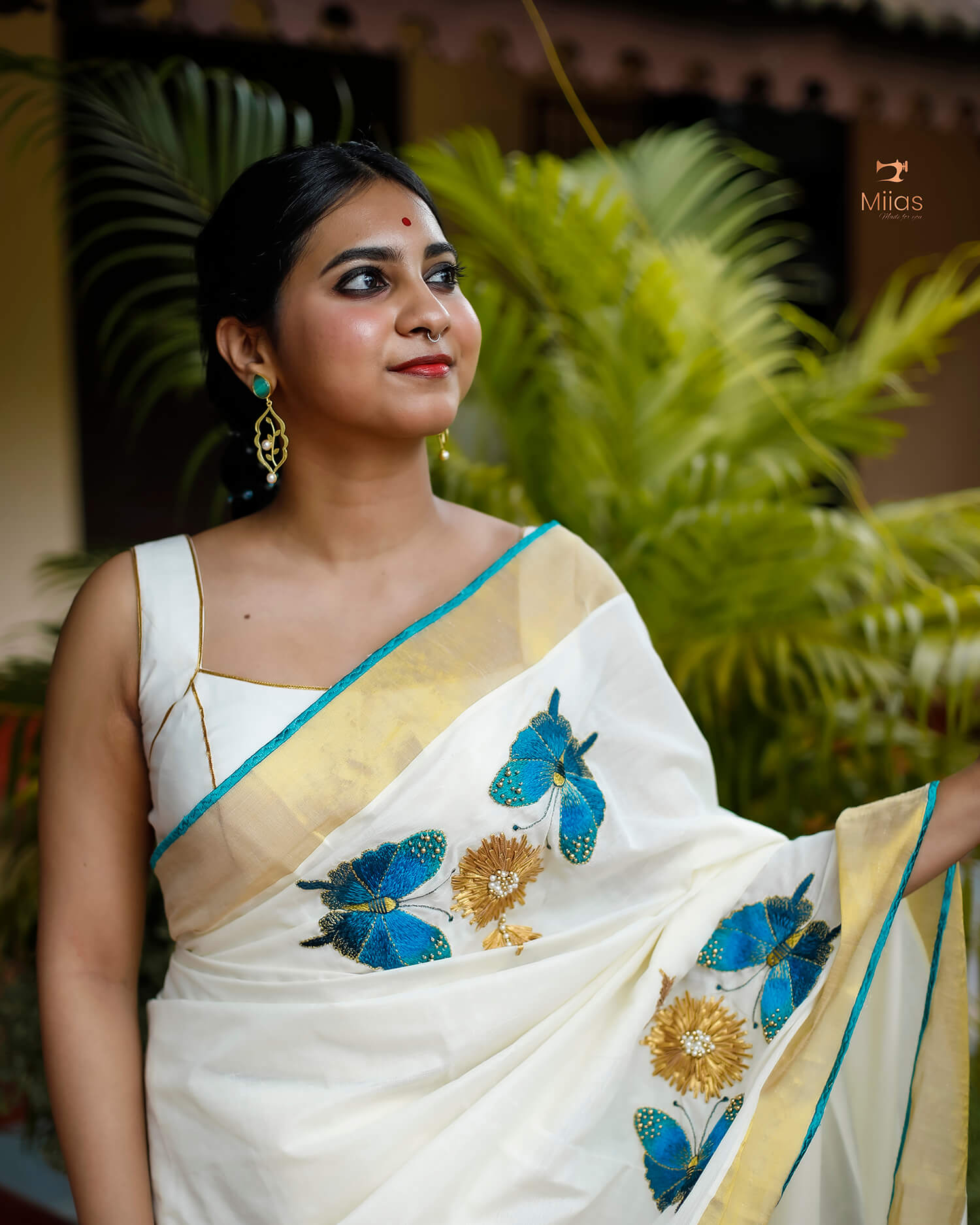 Kerala Cotton Saree & Unstitched Blouse-Onam 2025