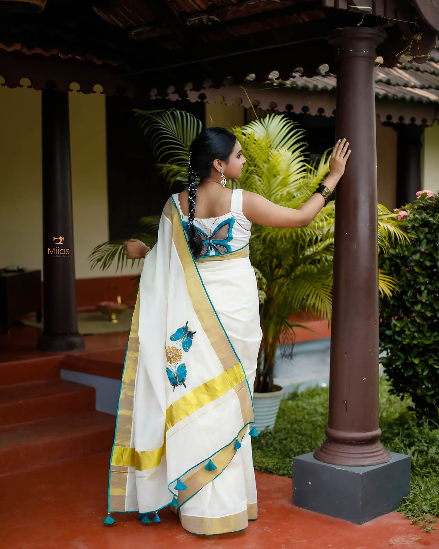 Kerala Cotton Saree & Unstitched Blouse-Onam 2025