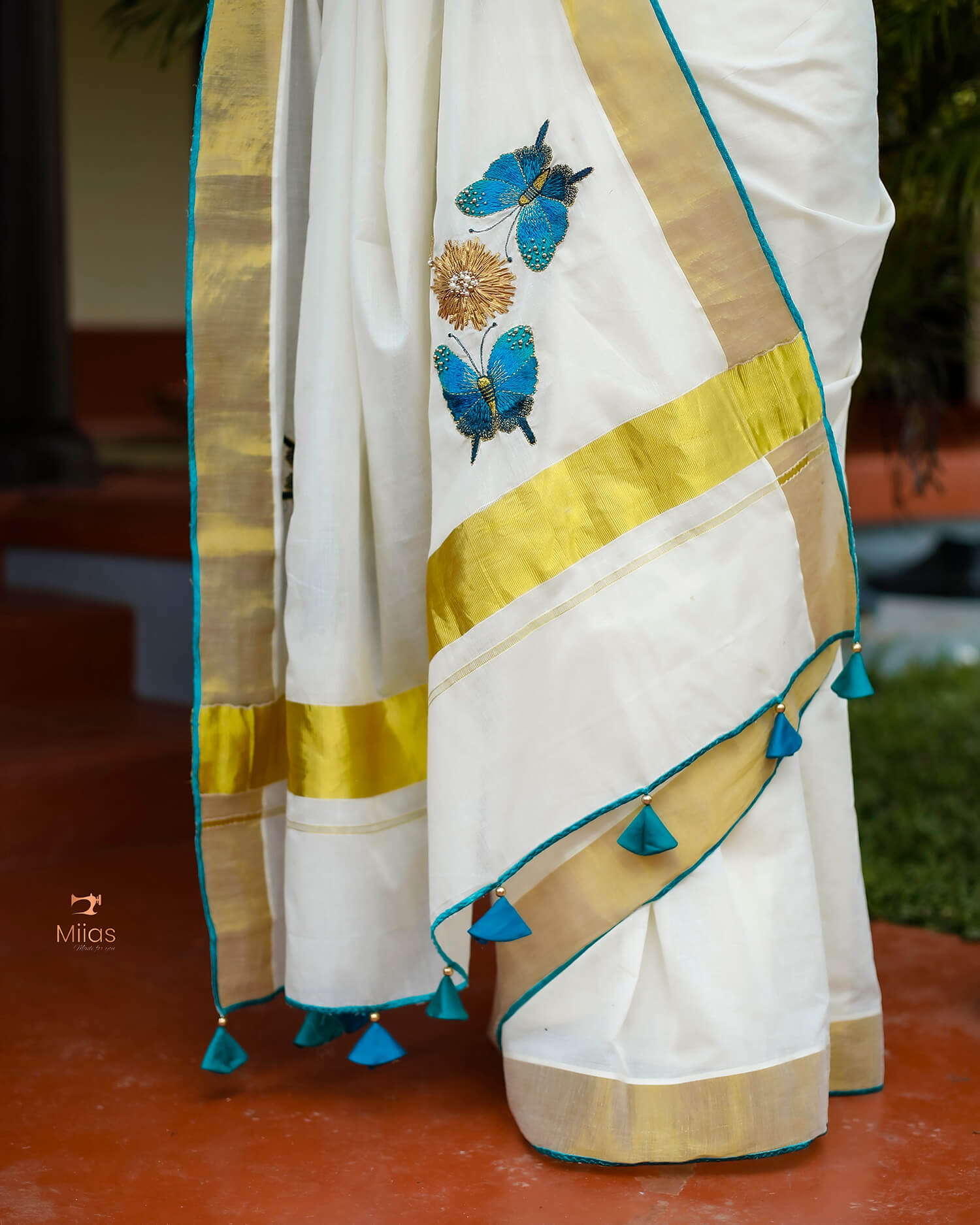 Kerala Cotton Saree & Unstitched Blouse-Onam 2025