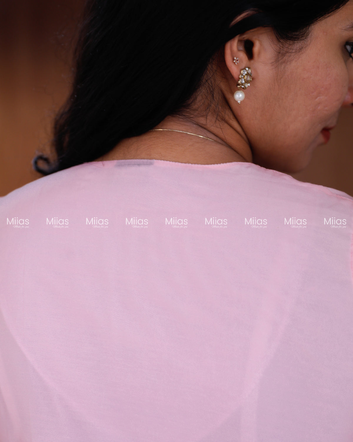 Mul Chanderi Dress Kurti | Embroidered Front + Sleeveless + Lined | Baby Pink
