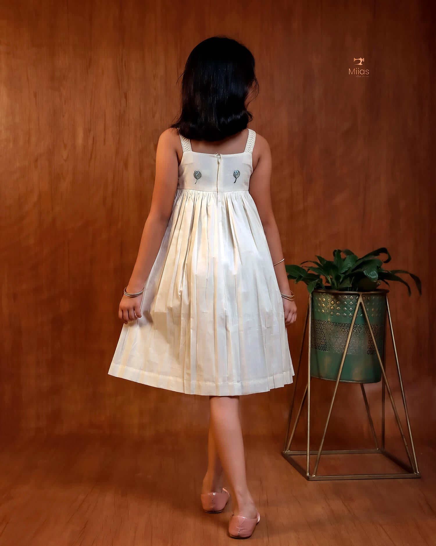 Adorable Self-Embroidered Kora Cotton Frock for Kids – Light & Comfy