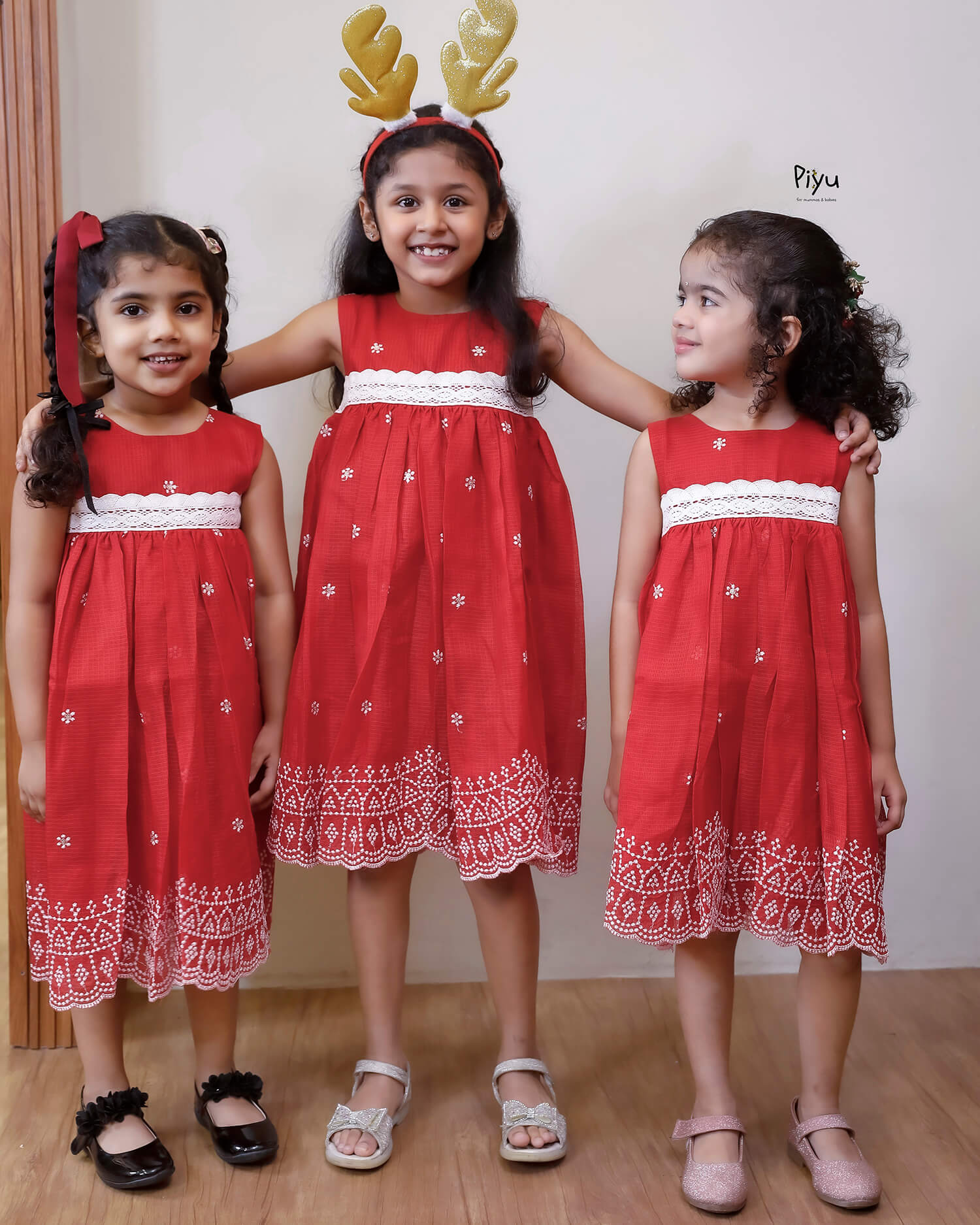 Embroidered Net Kota Frock | Enchanting Kids Dress