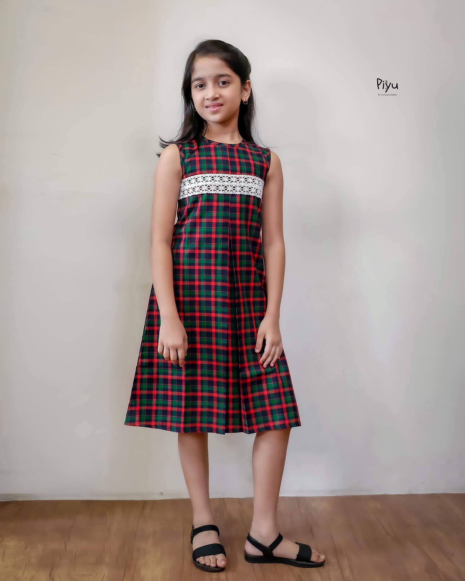 Spun-Cotton A-Line Dress | Crochet Lace & Twirl-ready