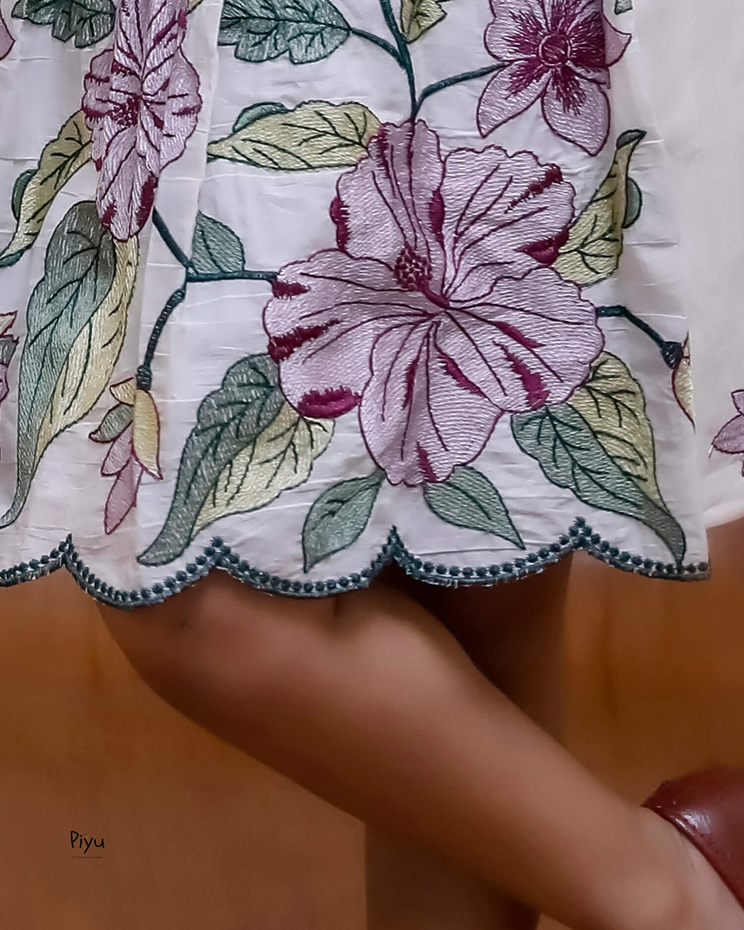Soft Kora Cotton Embroidered Girls' Frock