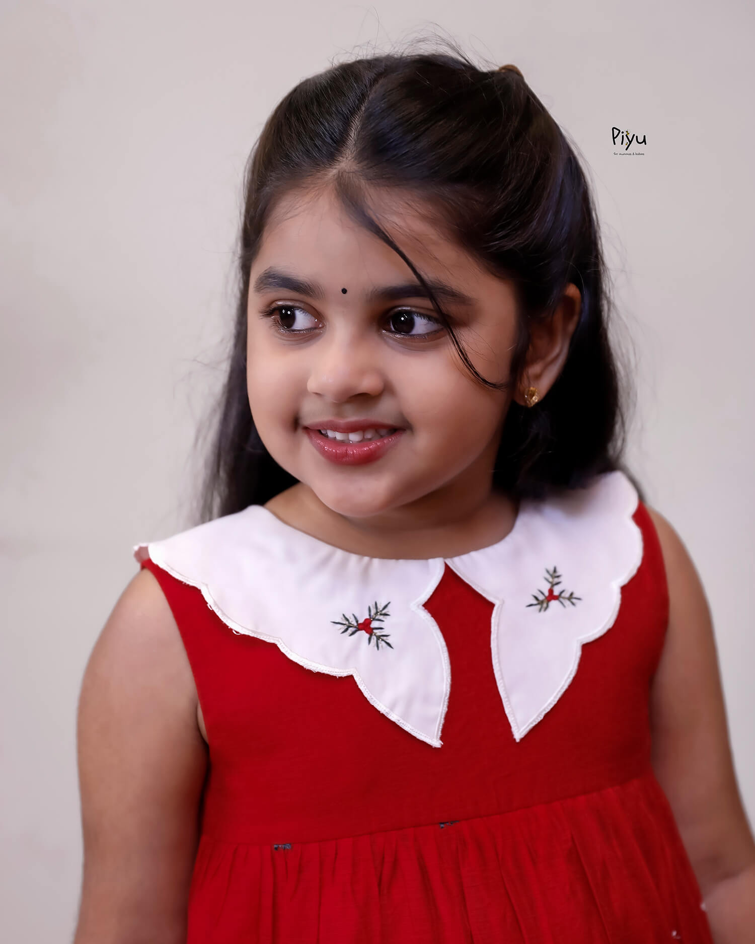 Embroidered Chanderi Silk Kids Frock, Festive Two-Layer Dress