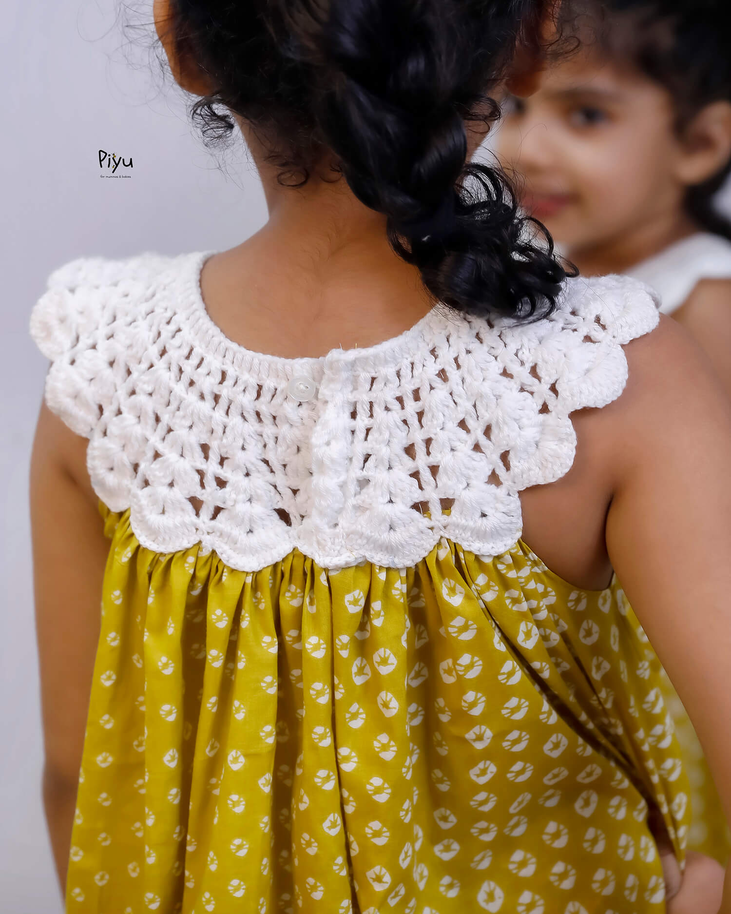 Cotton Frock: Super Soft & Comfy with Crochet Yoke for Girls