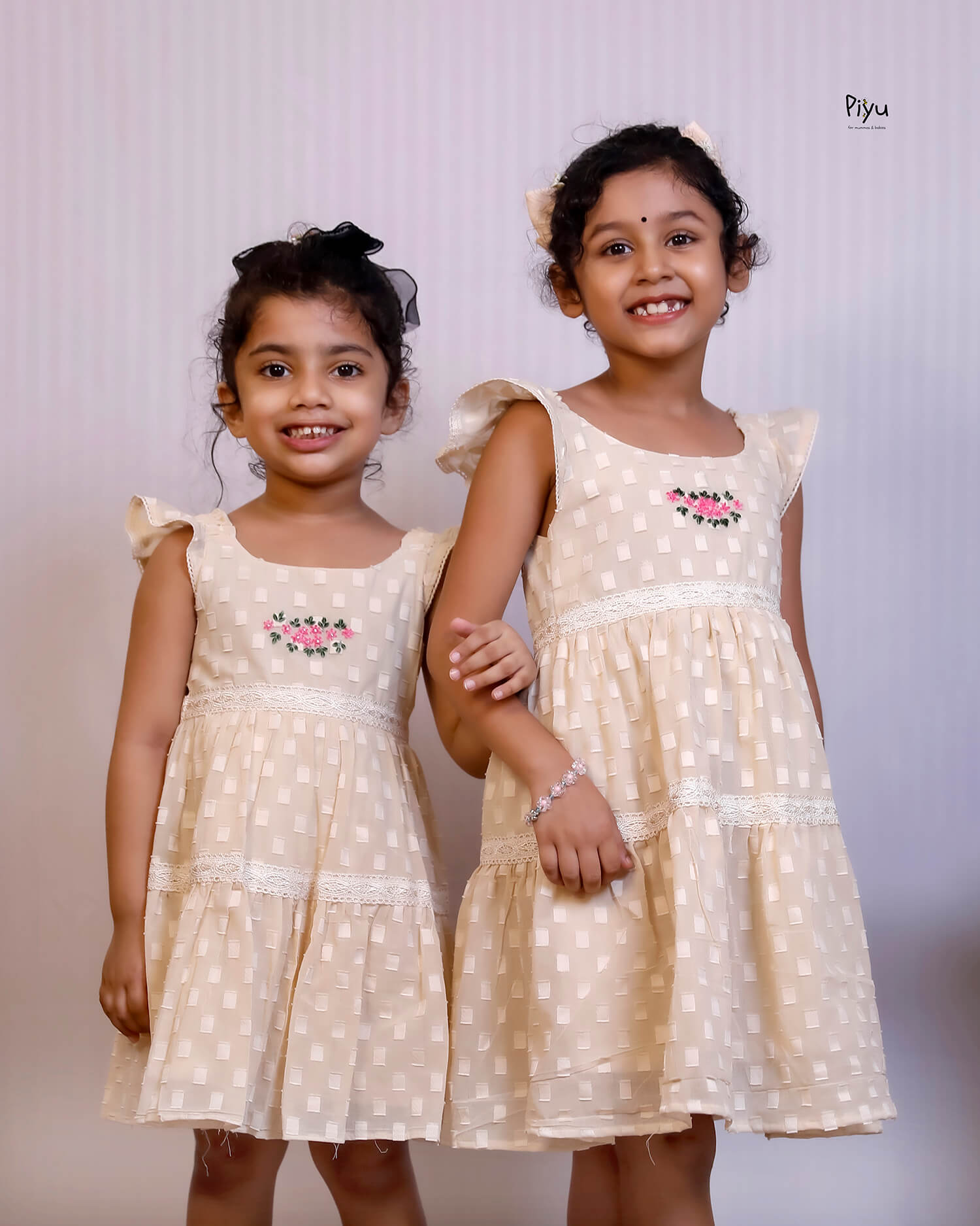 Mulcotton Kids's Frock with Vintage Lace & Embroidery