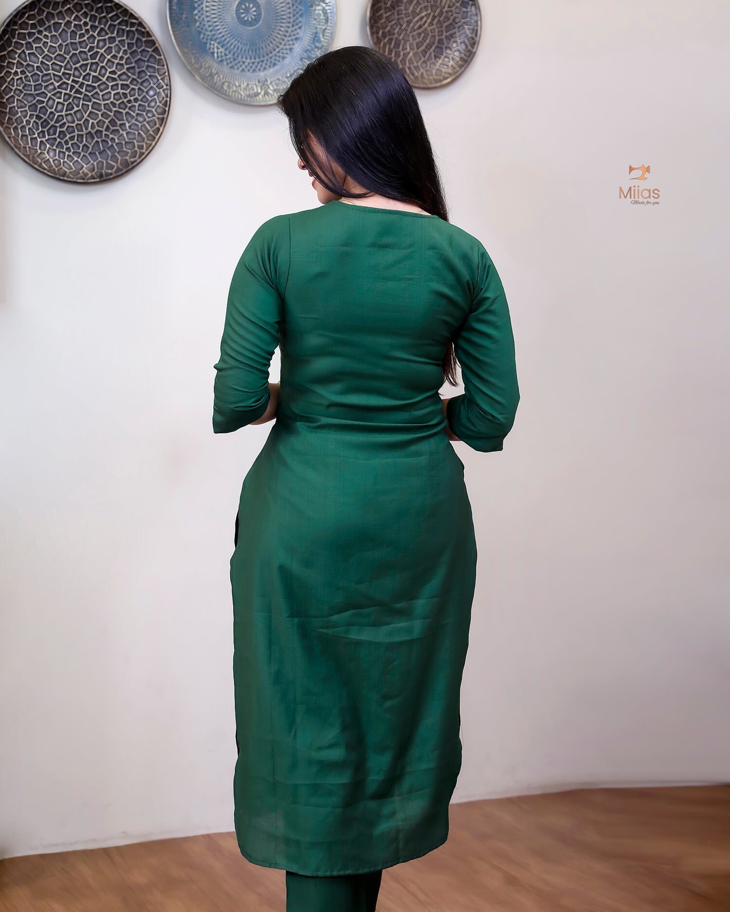 Vatican Two-Piece Set with Printed Chiffon Dupatta-Green.