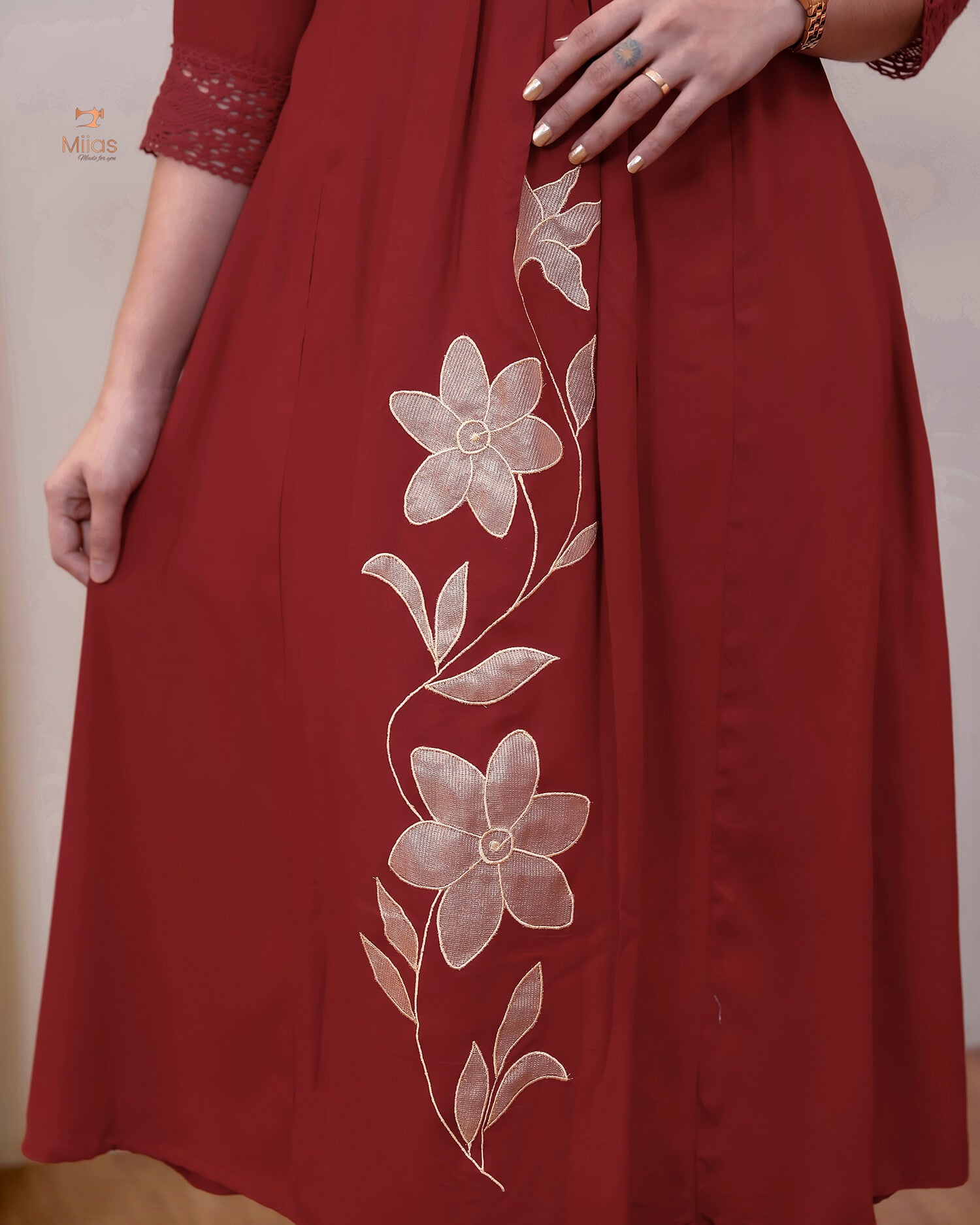 Rayon Cotton Dress Kurti | Stylish Three-Panel Cut & Pocket