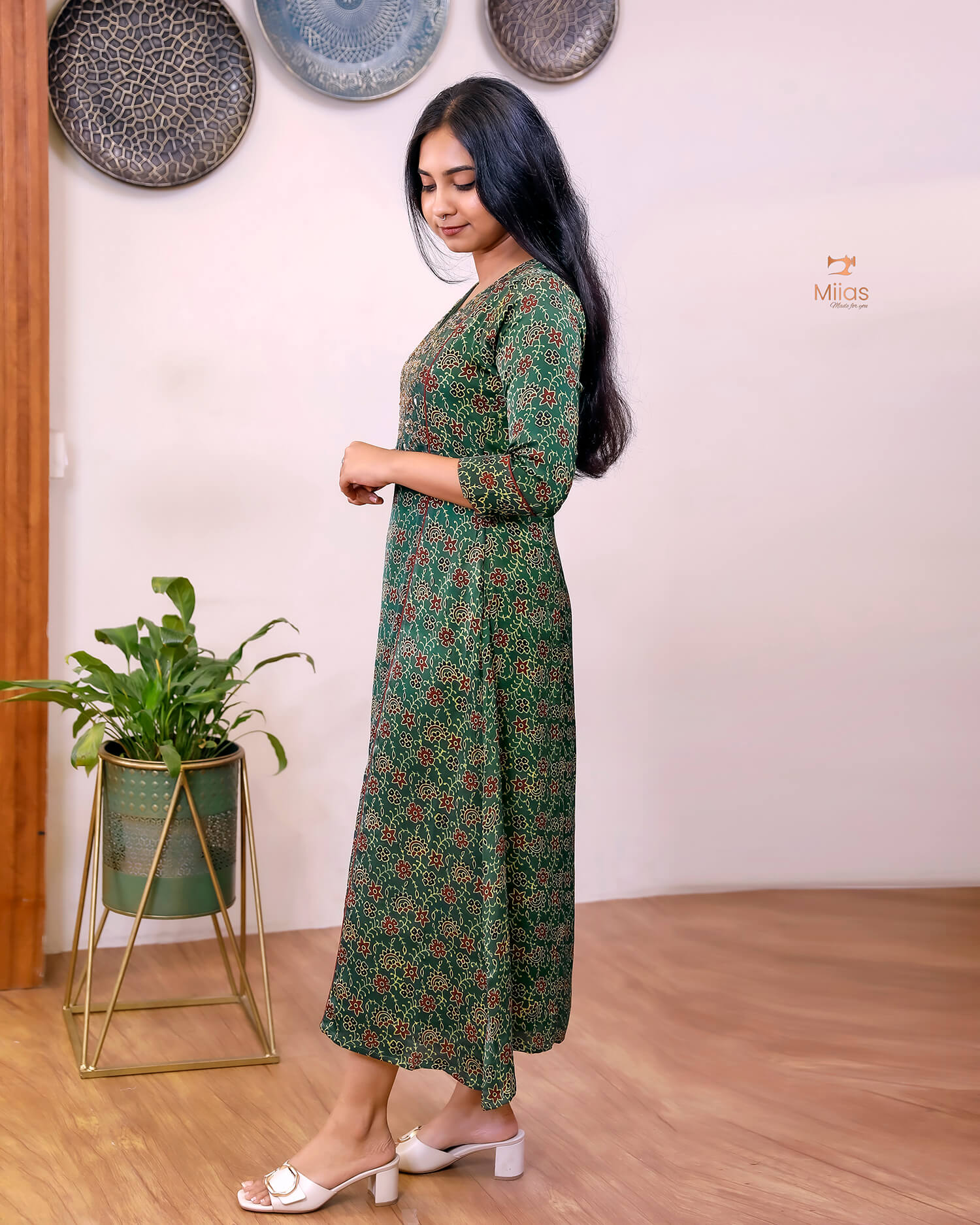 Modal Silk Kurti: Embellished & Lined for Elegance