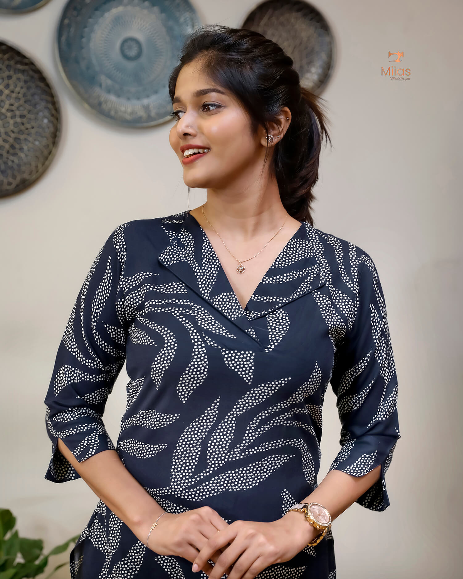 Vatican Fabric Co-ord Set - Elegant Top & Cotton Pants