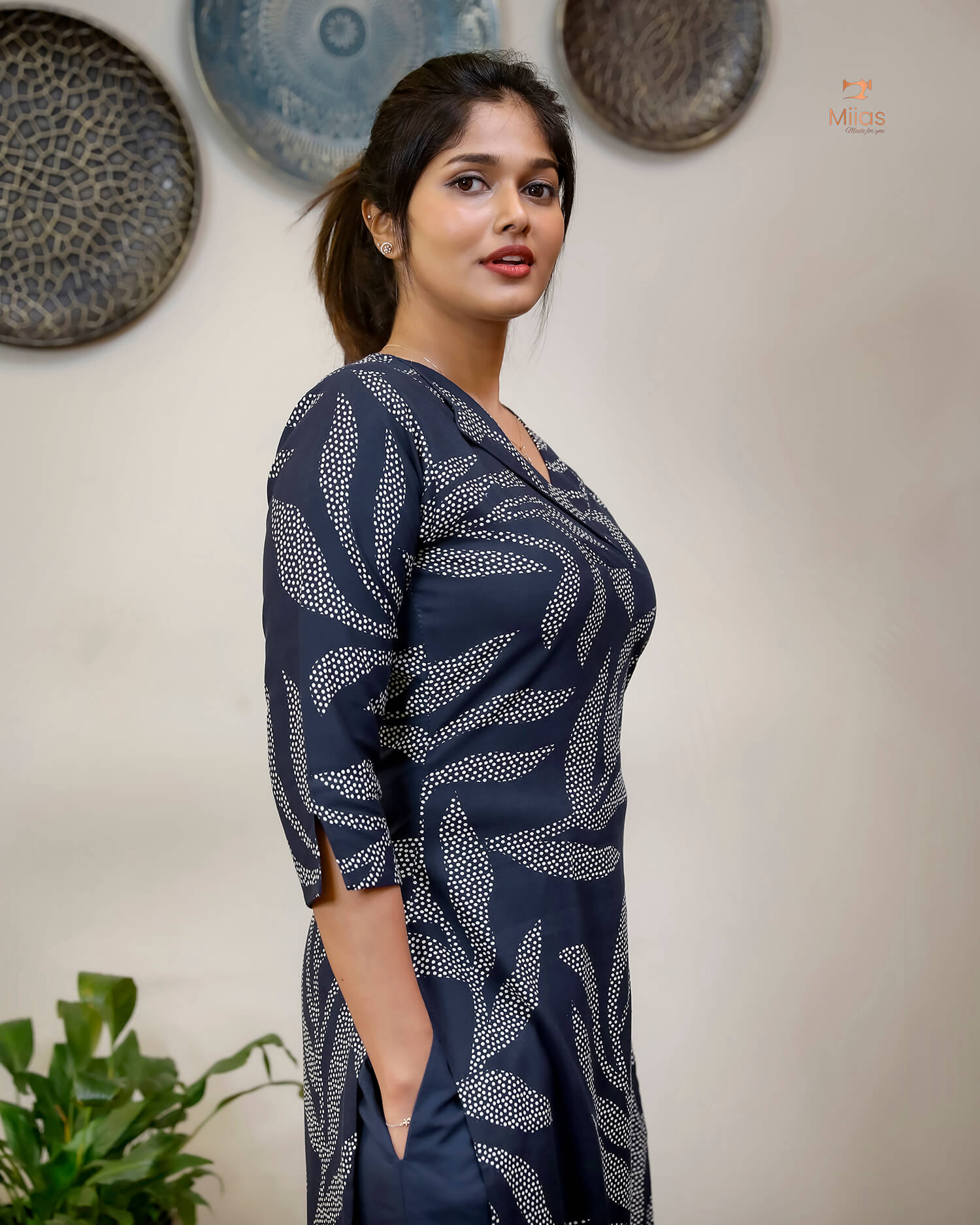 Vatican Fabric Co-ord Set - Elegant Top & Cotton Pants