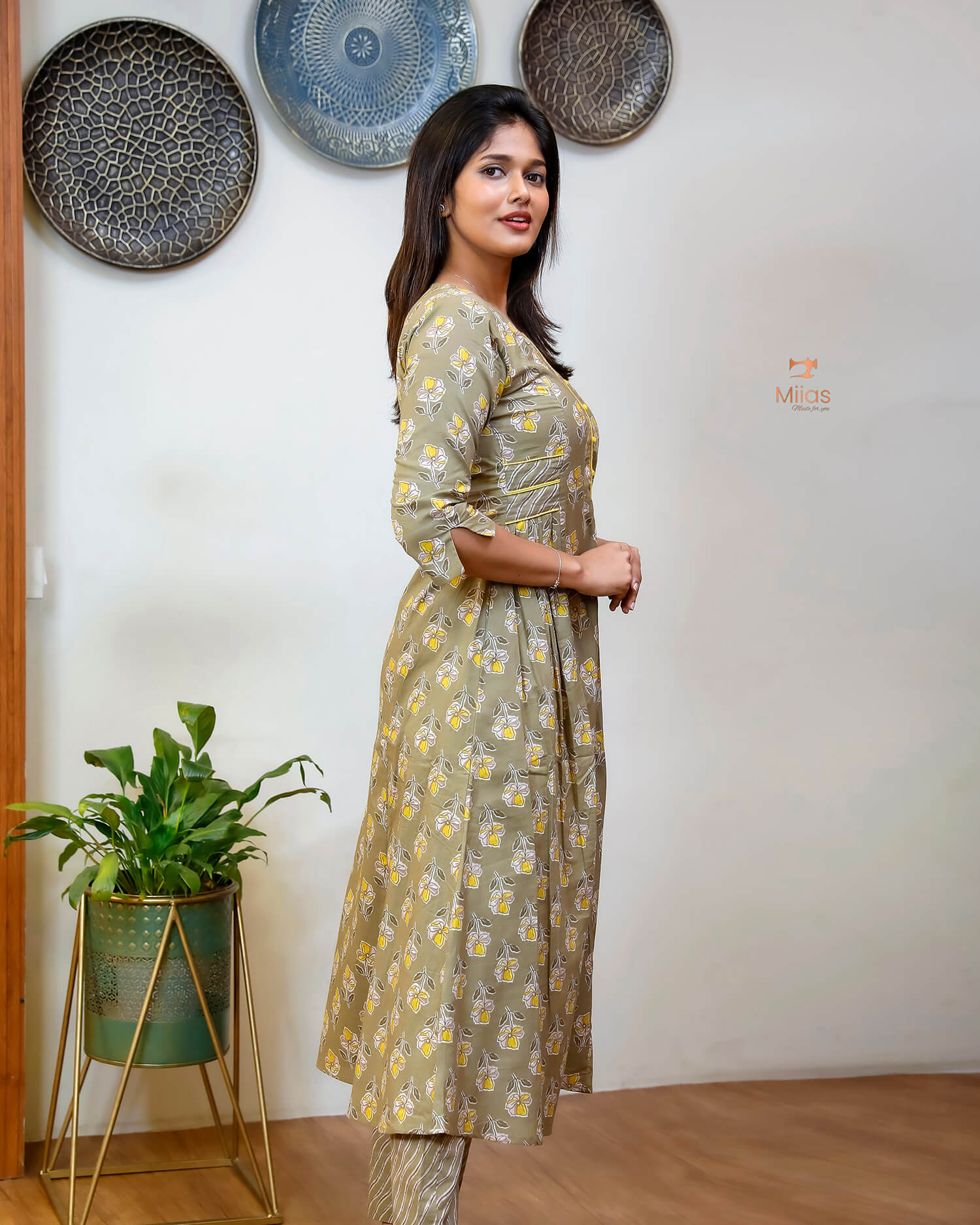 Cotton Co-ord Set: Effortless Style & Comfort-Moss Green