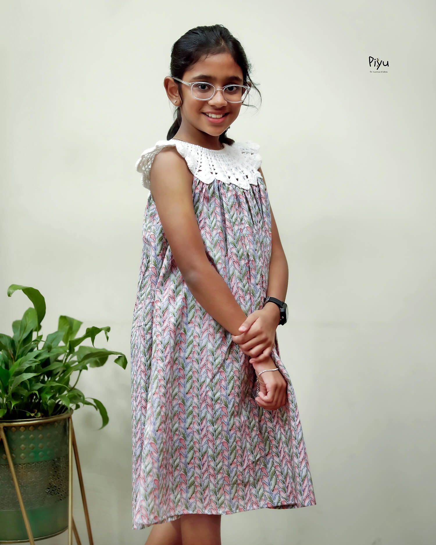 Cotton Frock with Crochet Yoke for Girls | Soft & Twirly