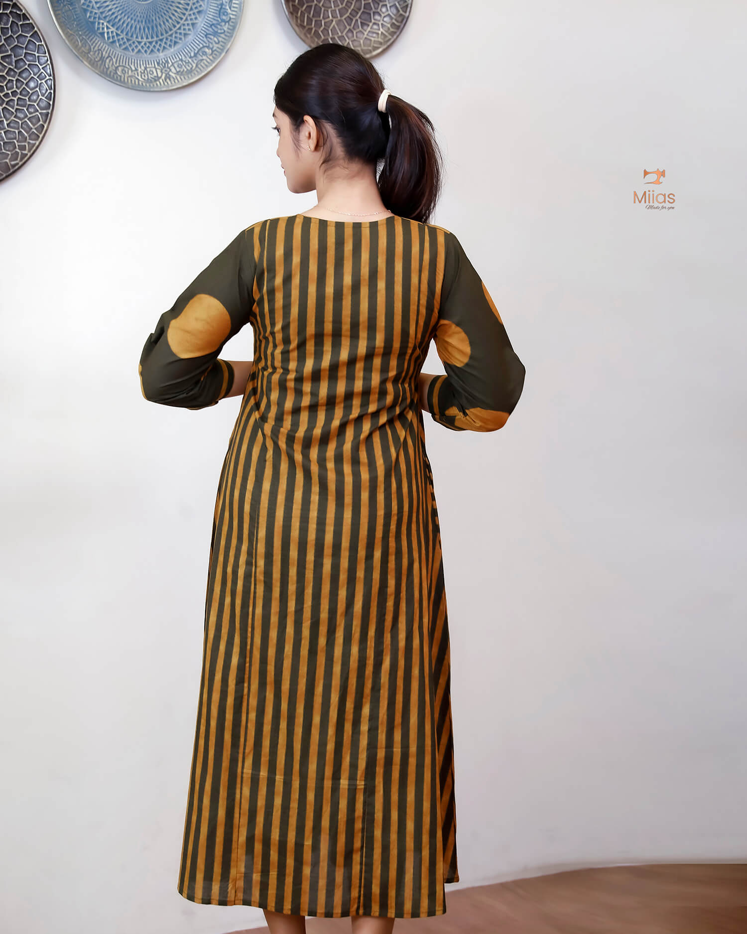 South Cotton Floral Print Puff-Sleeve Kurti Dress