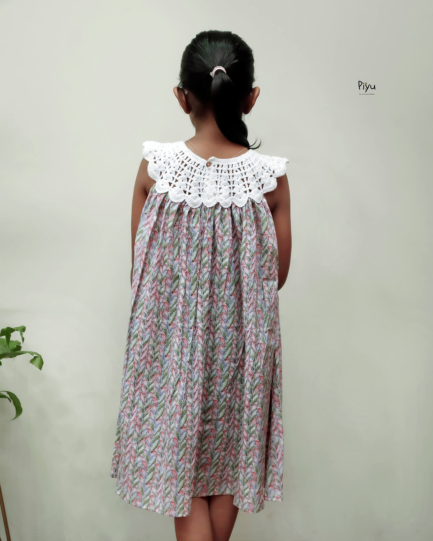 Cotton Frock with Crochet Yoke for Girls | Soft & Twirly