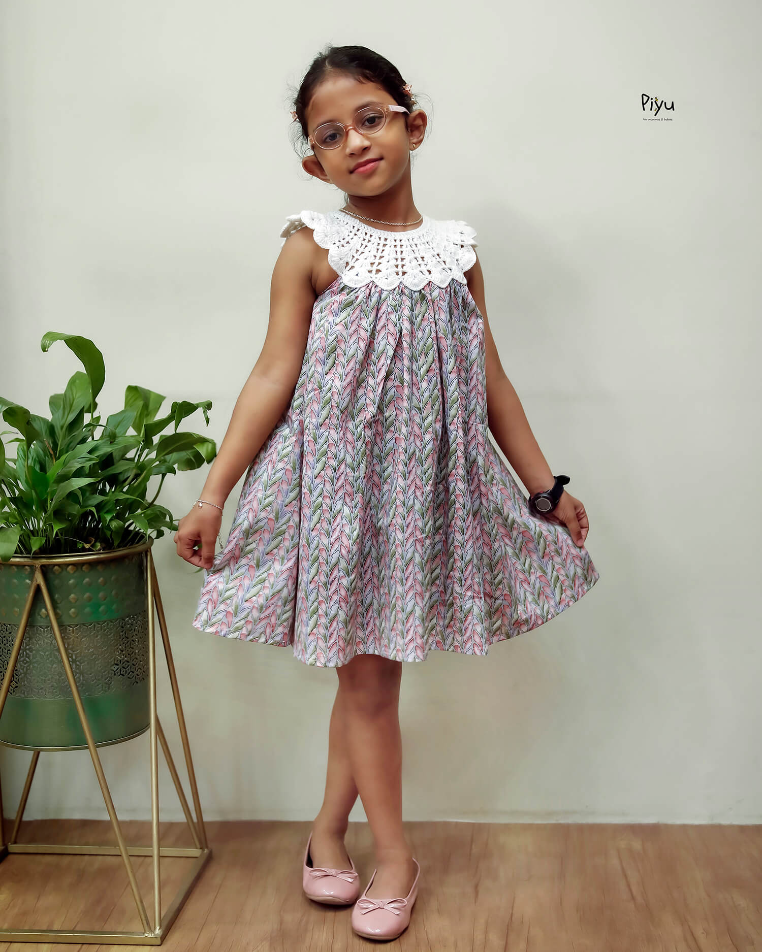 Cotton Frock with Crochet Yoke for Girls | Soft & Twirly