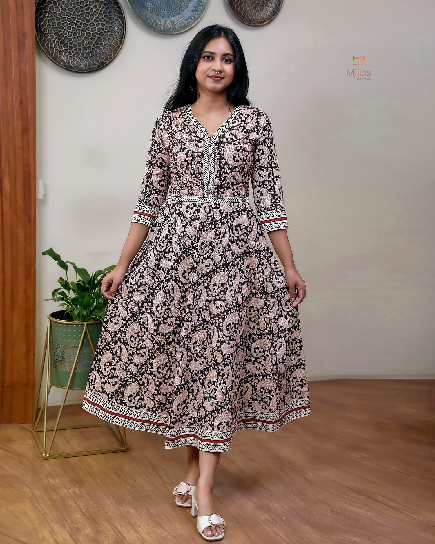 South Cotton Kurti | Elegant Umbrella Cut & Hand Block Print