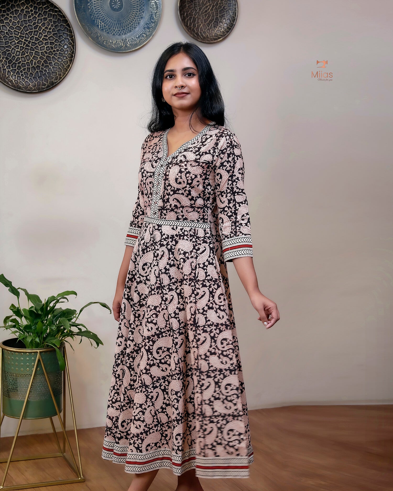 South Cotton Kurti | Elegant Umbrella Cut & Hand Block Print