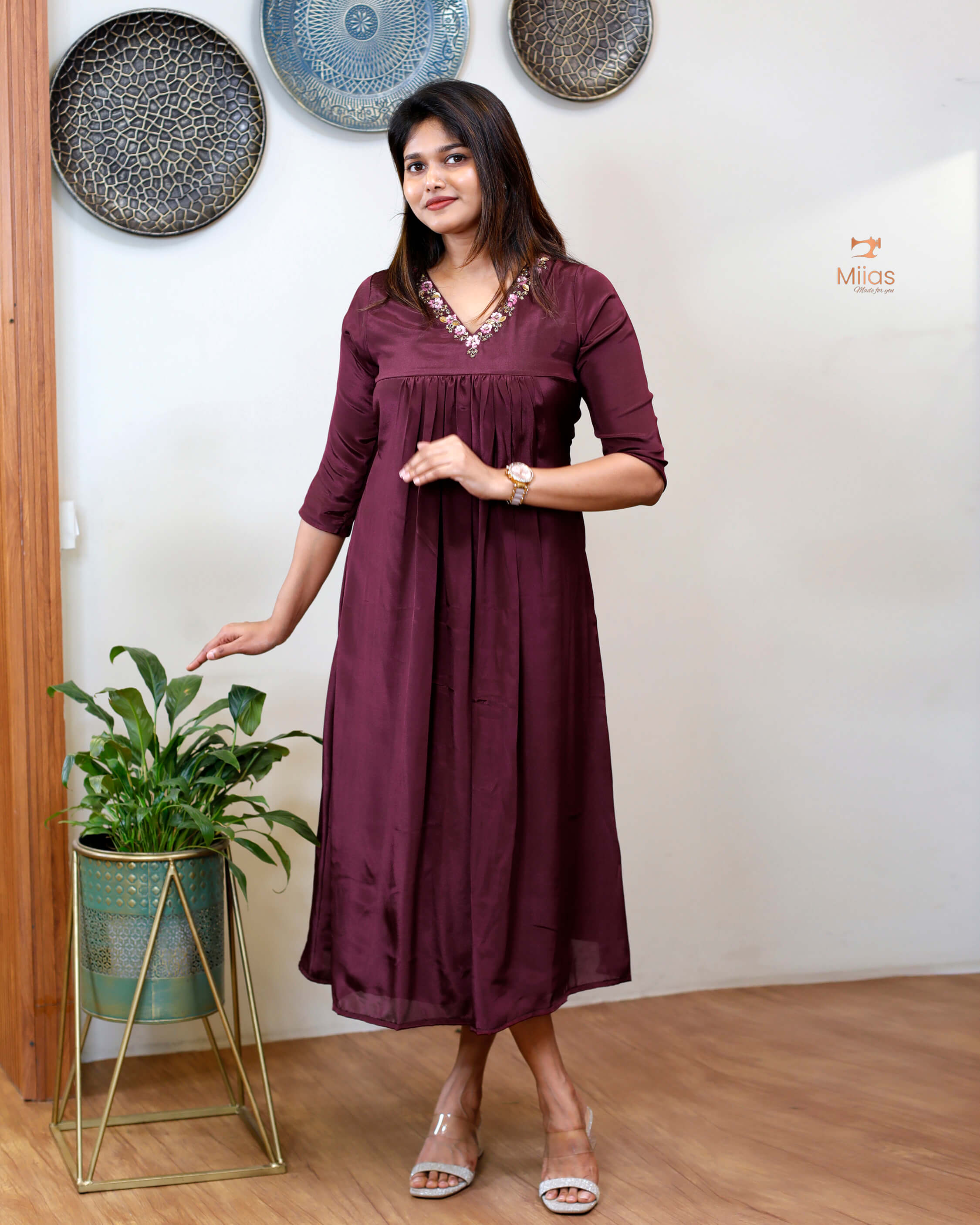 Crepe silk dress-style kurti