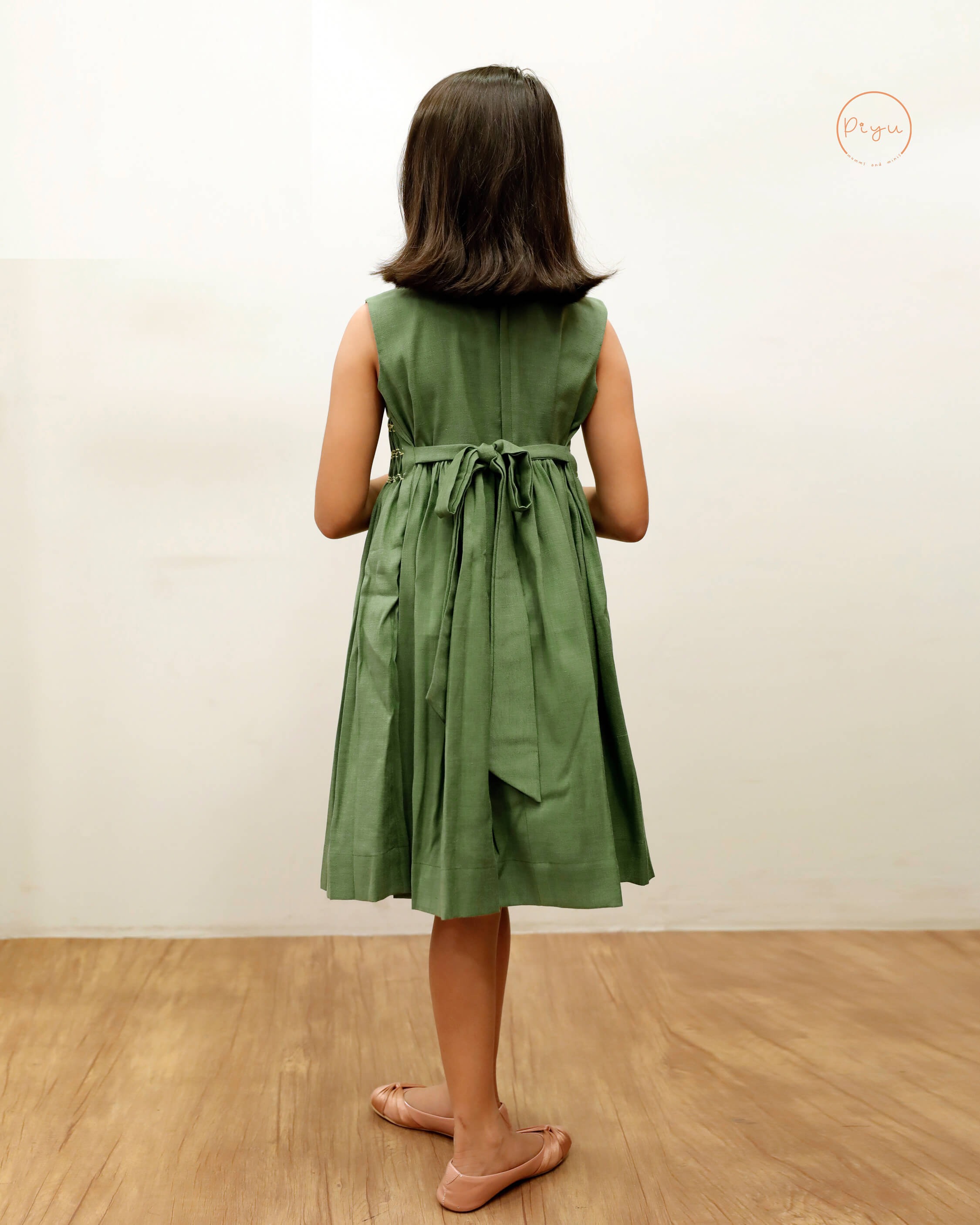 Kids Frock with smocking and hand embroidery
