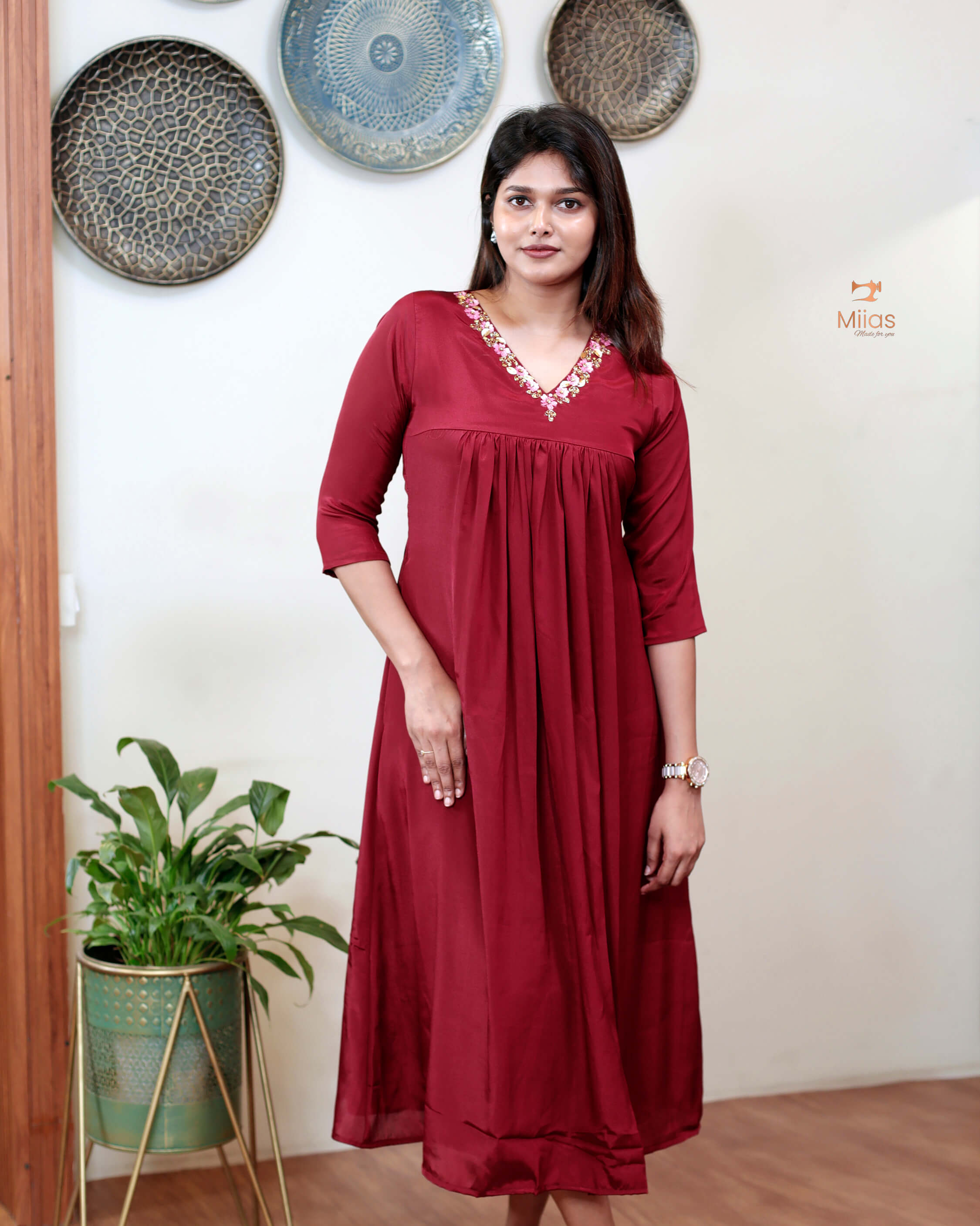 Crepe silk dress-style kurti