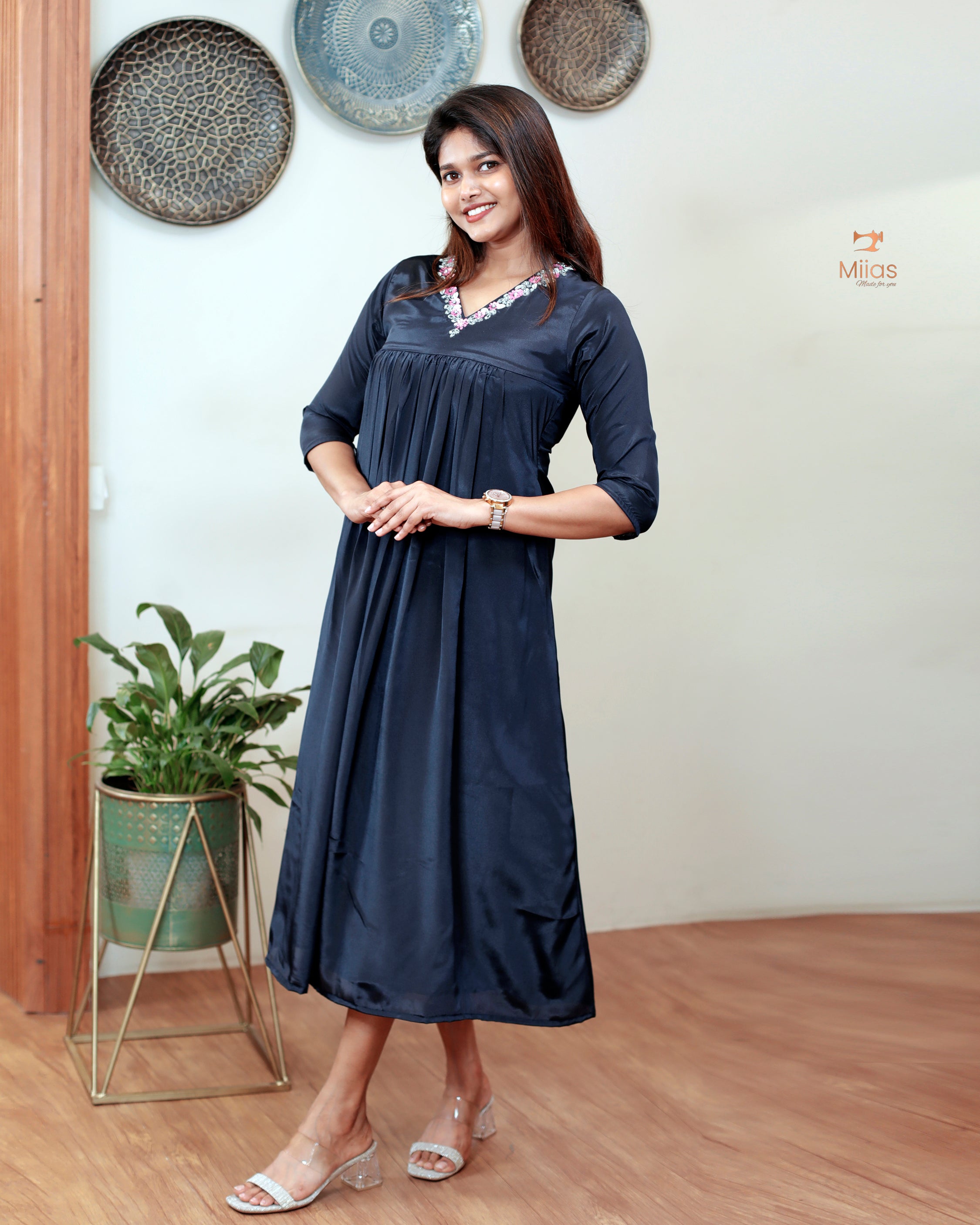 Crepe silk dress-style kurti