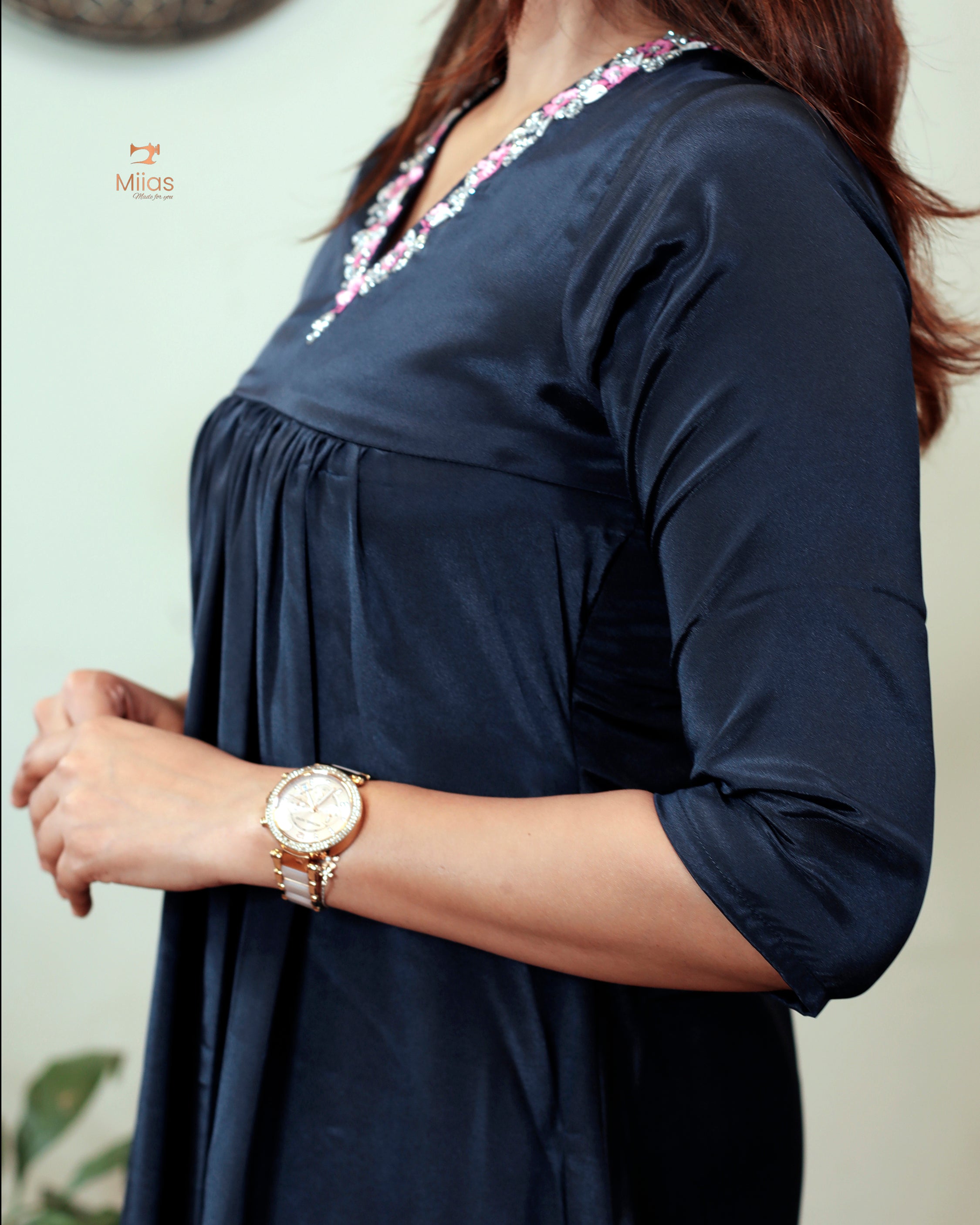 Crepe silk dress-style kurti
