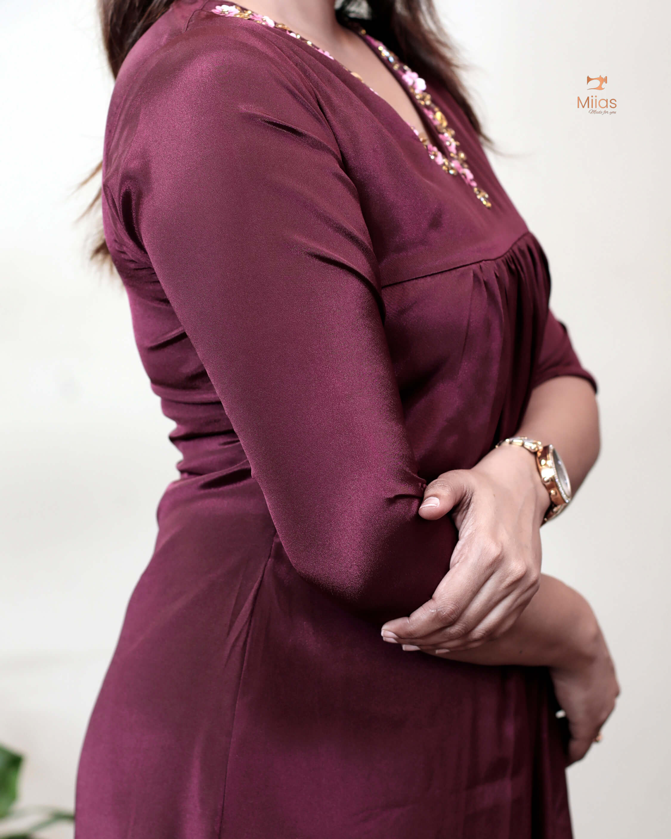 Crepe silk dress-style kurti