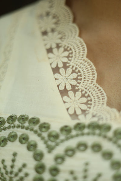Flex Cotton Handblock Kurti – Green | Vishu Collection