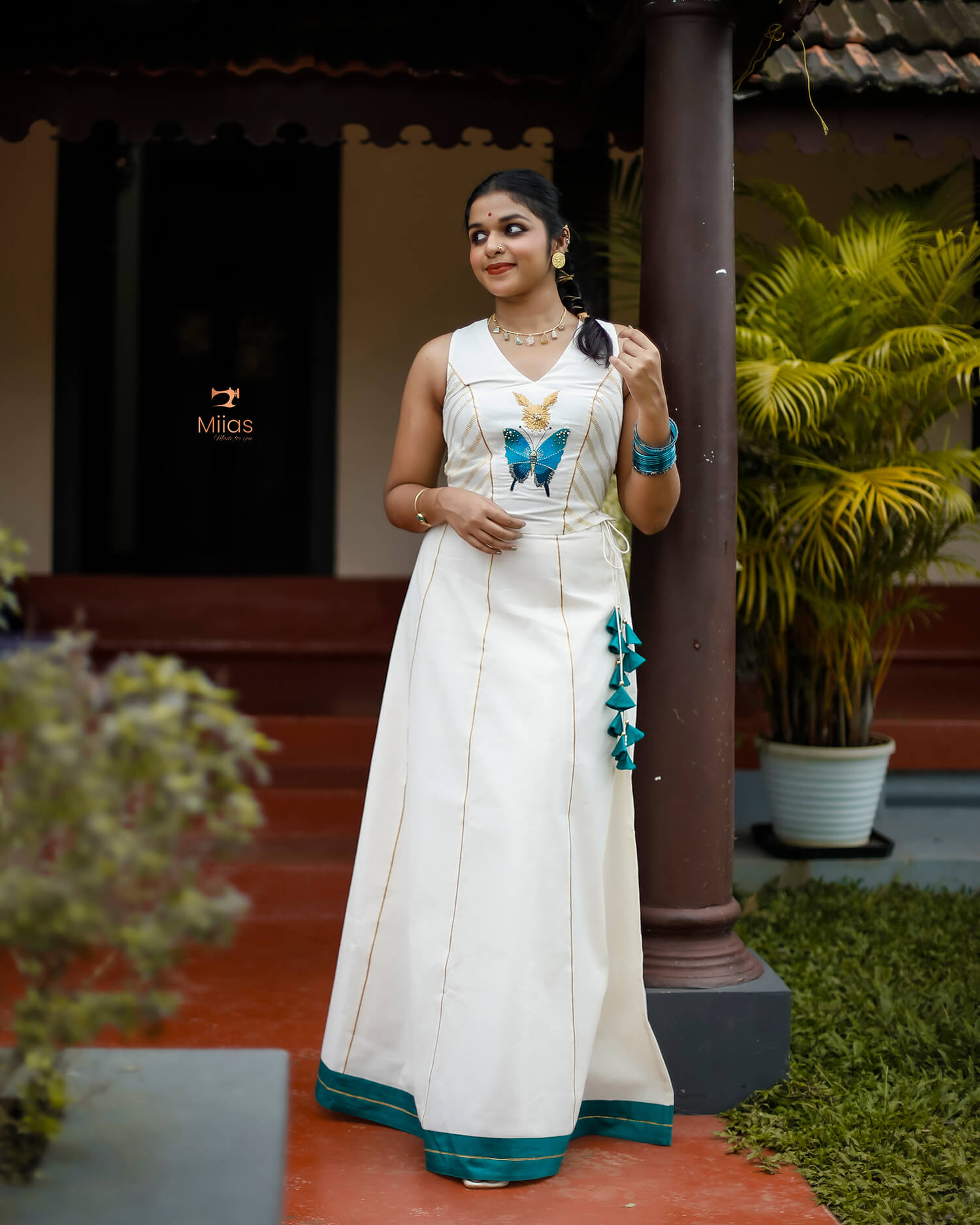 Gota Patti Skirt & Lurex Blouse (Stitched Set)–Festive Wear-Onam 2025