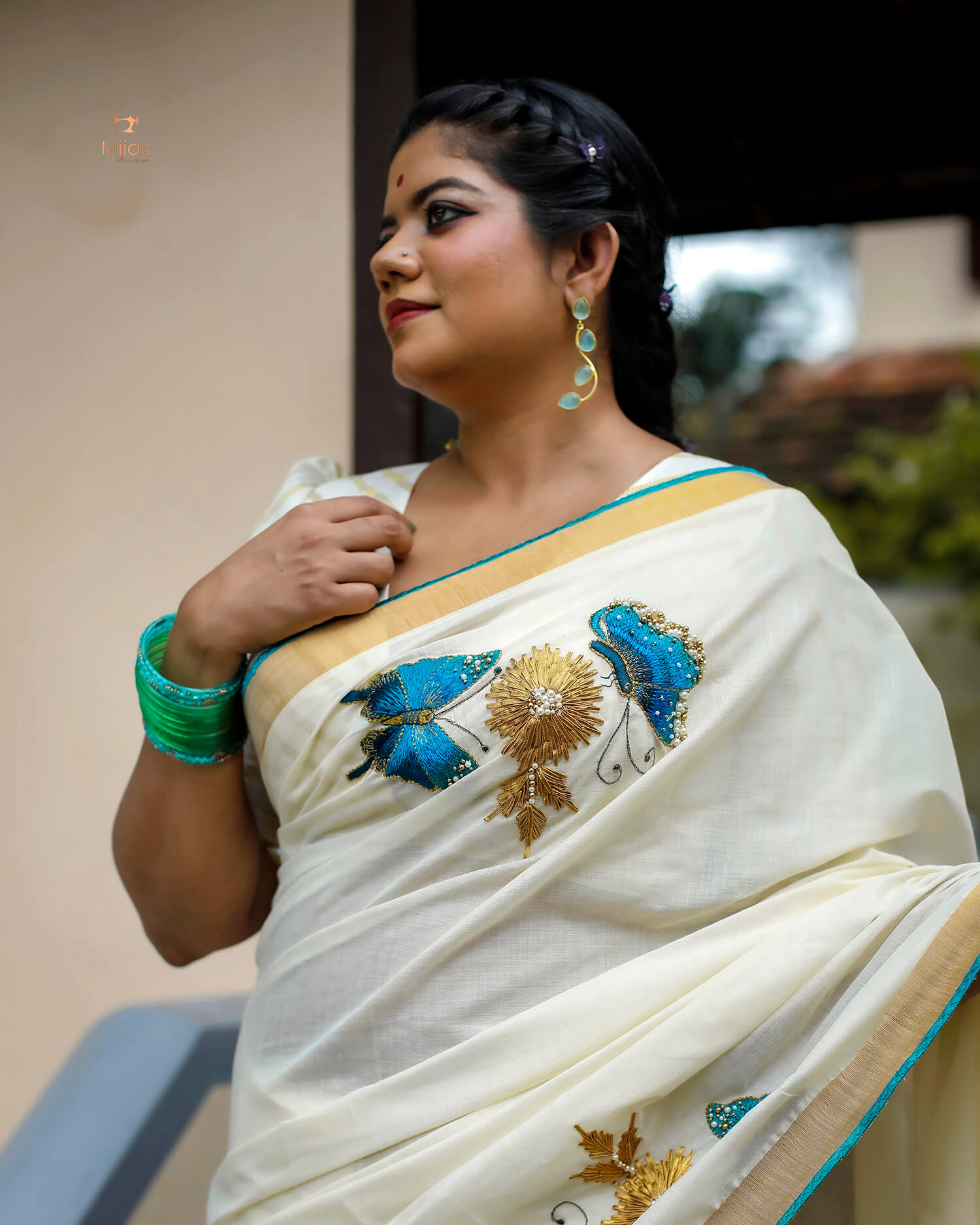 Kerala Cotton Saree & Unstitched Blouse-Onam 2025