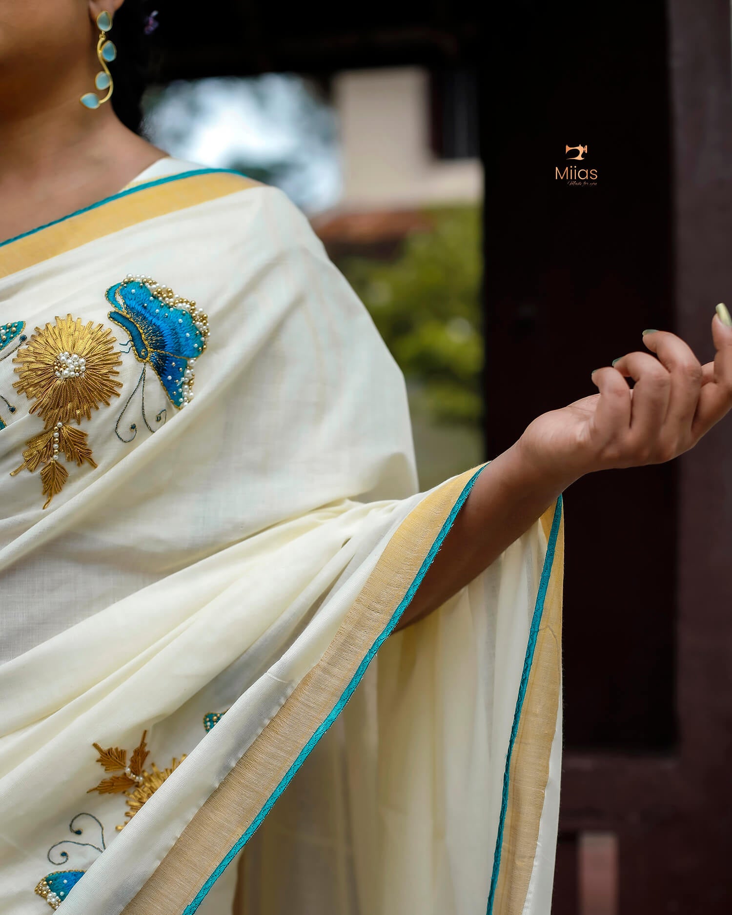 Kerala Cotton Saree & Unstitched Blouse-Onam 2025