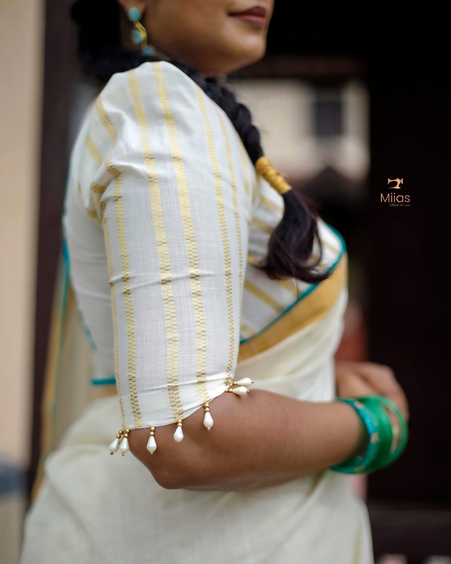 Kerala Cotton Saree & Unstitched Blouse-Onam 2025