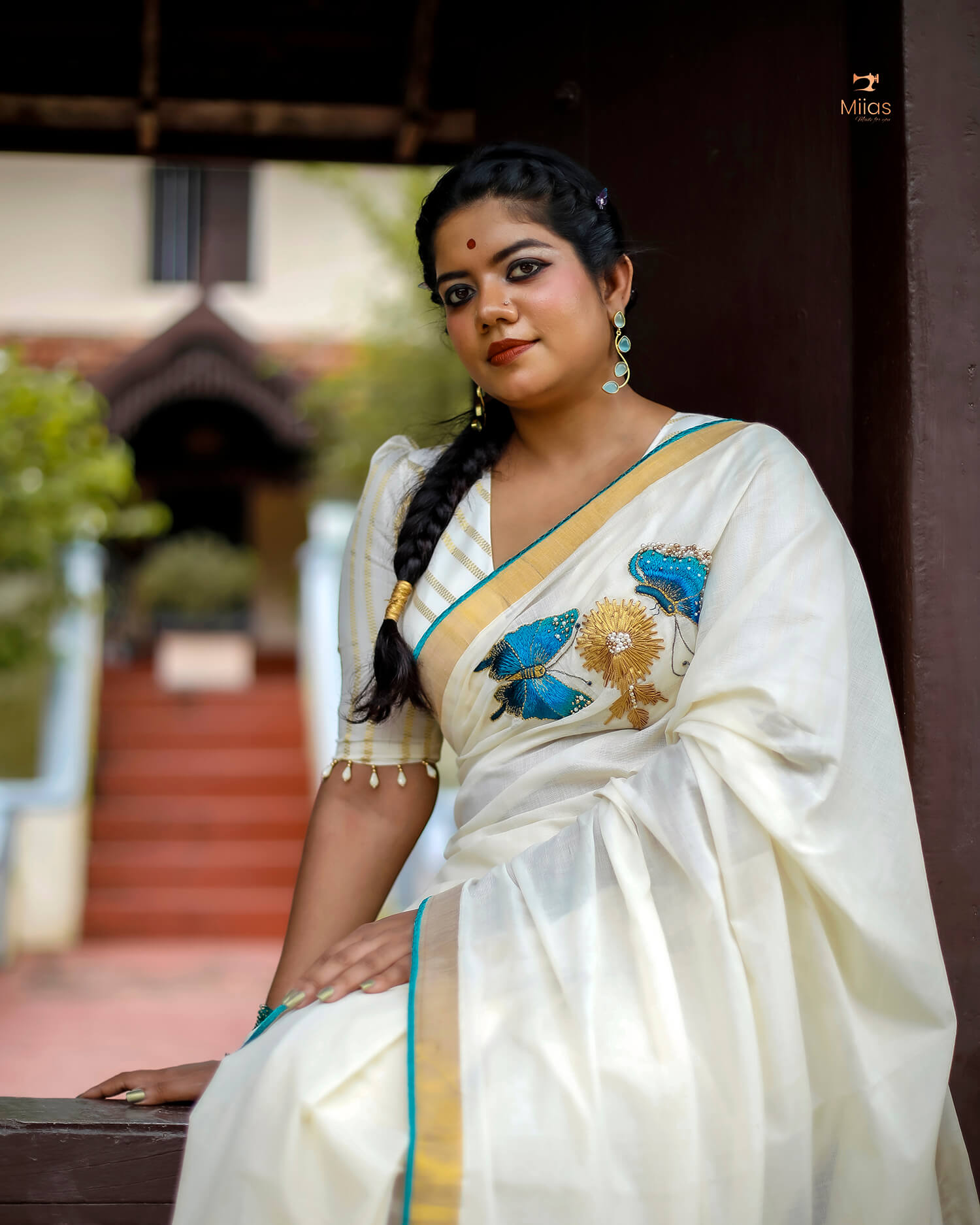 Kerala Cotton Saree & Unstitched Blouse-Onam 2025