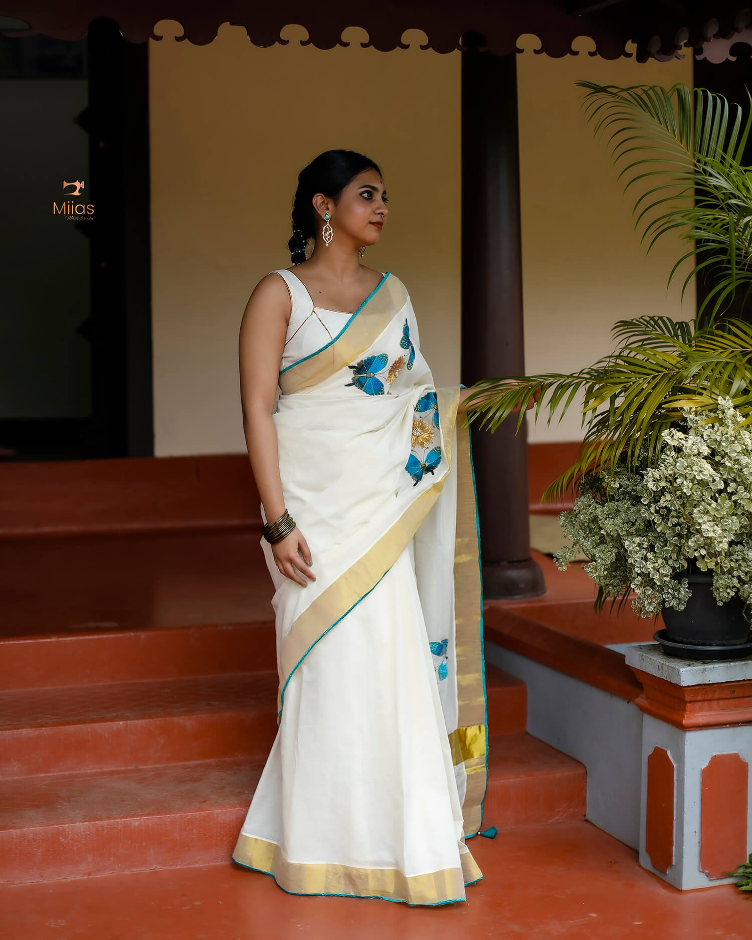 Kerala Cotton Saree & Unstitched Blouse-Onam 2025