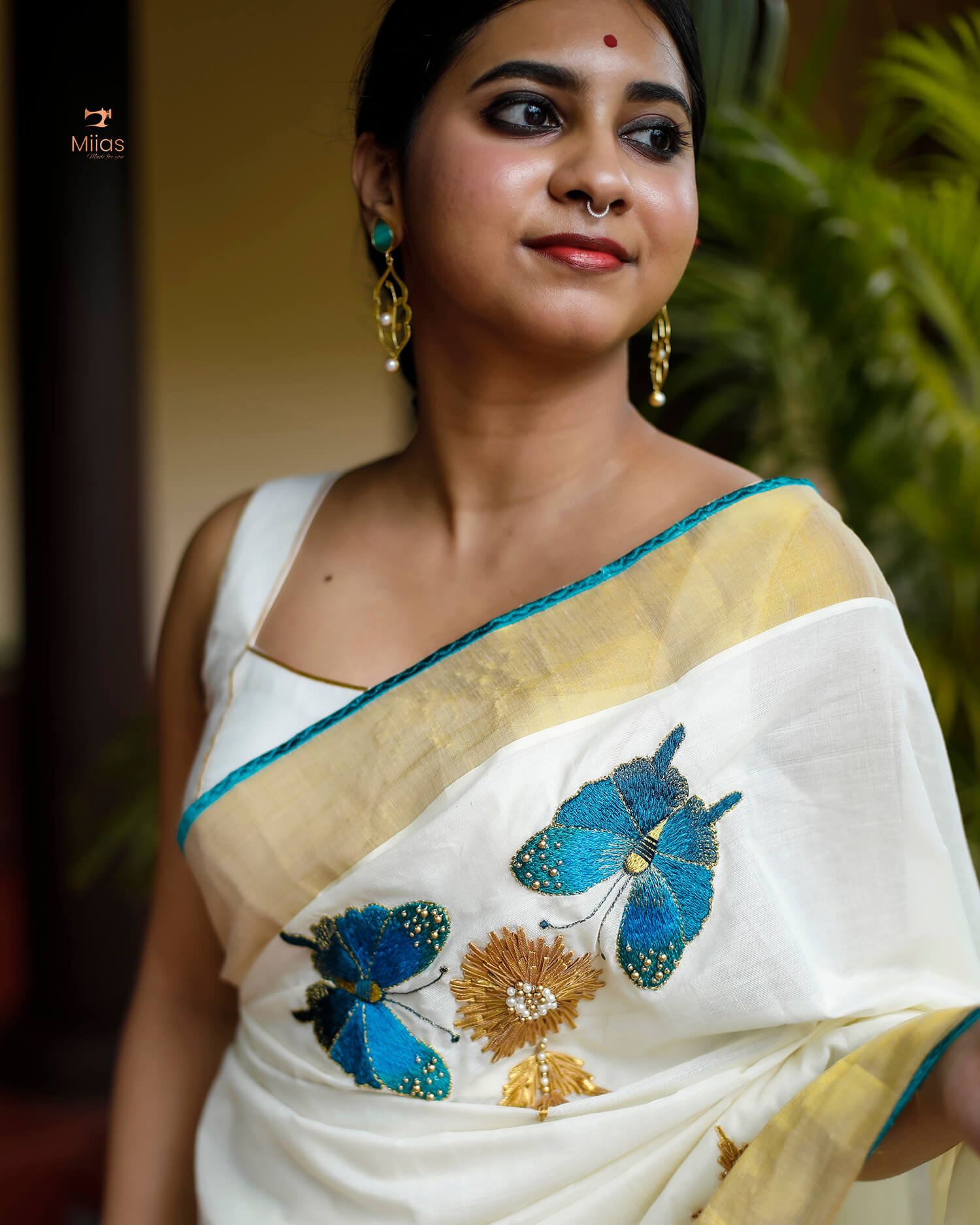 Kerala Cotton Saree & Unstitched Blouse-Onam 2025