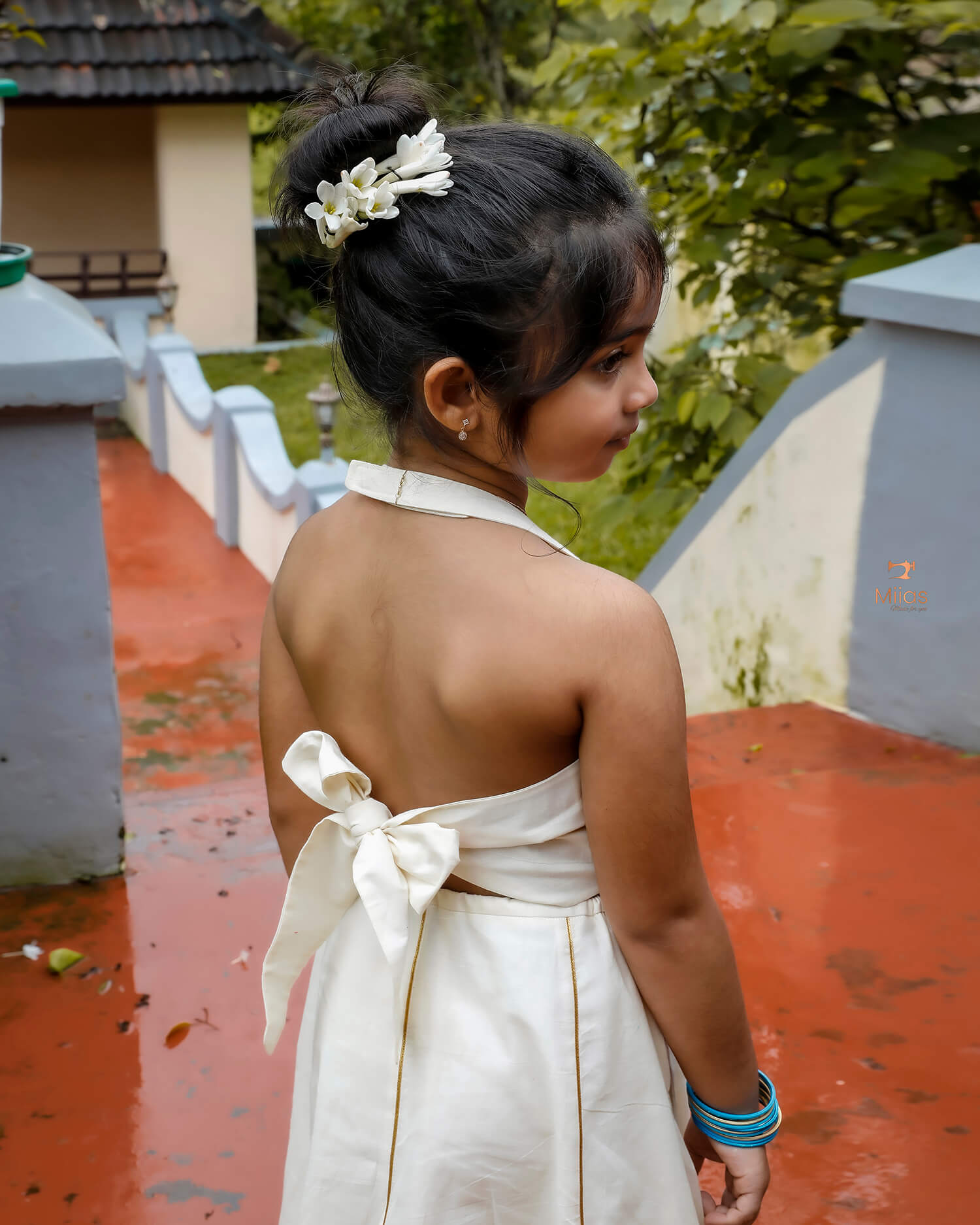 Embroidered Party Set with Tassels & Gotapati Skirt-Onam 2025