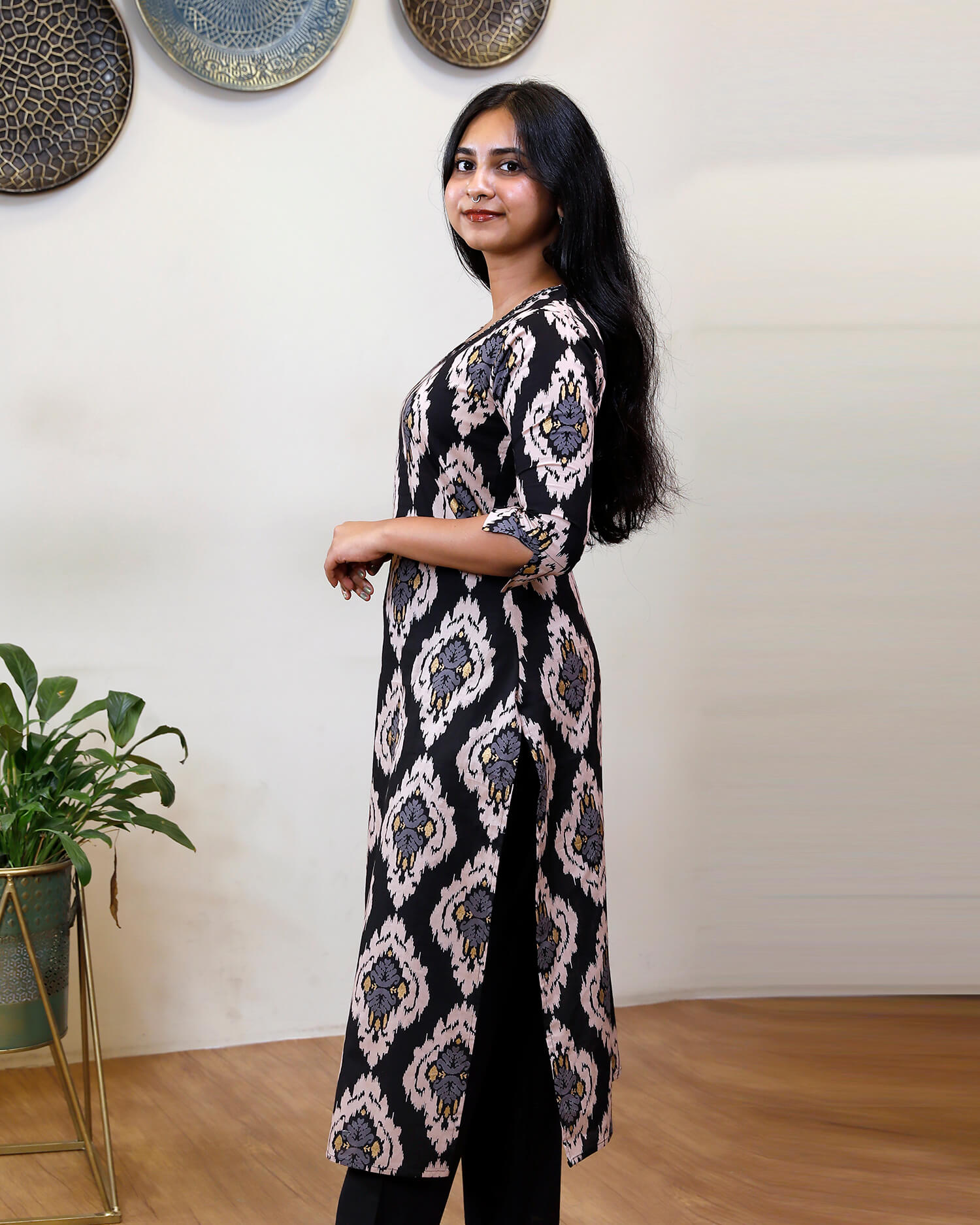Mirror & Foil-Touch Cotton Co-ord Set – Stylish & Comfortable