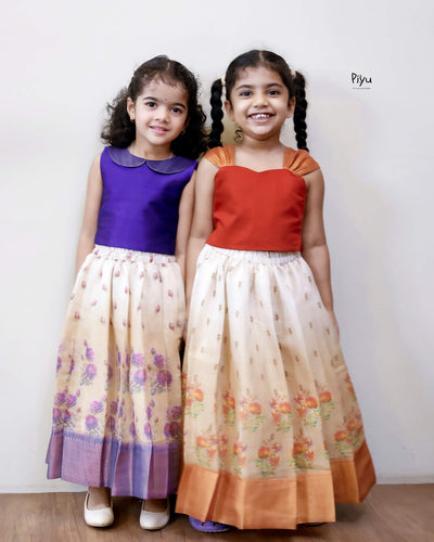 Semi-Silk Blouse | Cotton Tissue Skirt Set