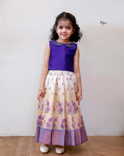 Semi-Silk Blouse | Cotton Tissue Skirt Set