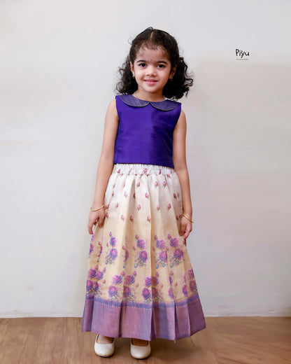 Semi-Silk Blouse | Cotton Tissue Skirt Set