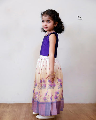 Semi-Silk Blouse | Cotton Tissue Skirt Set