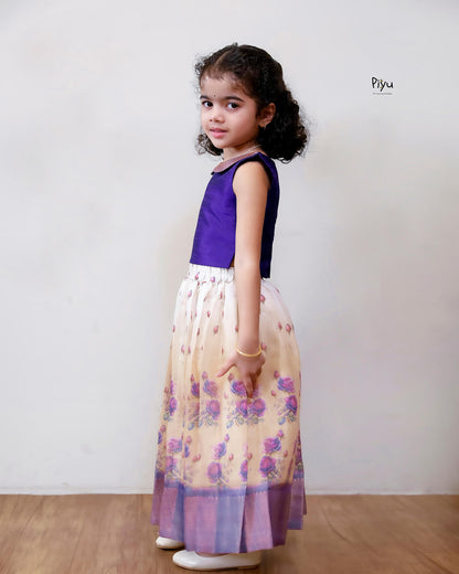 Semi-Silk Blouse | Cotton Tissue Skirt Set