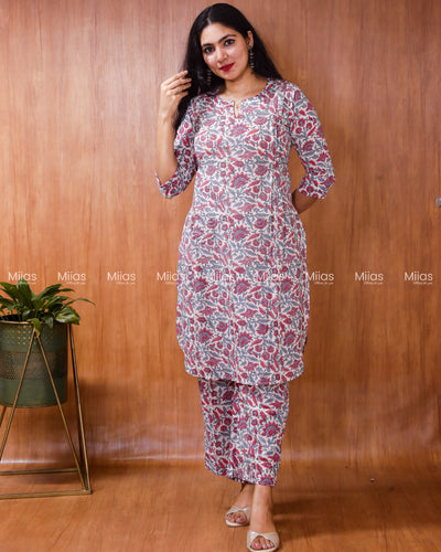 Jaipur Cotton Co-ord Set | Pintuck Detail + Semi-Parallel | White