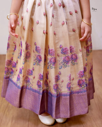 Semi-Silk Blouse | Cotton Tissue Skirt Set