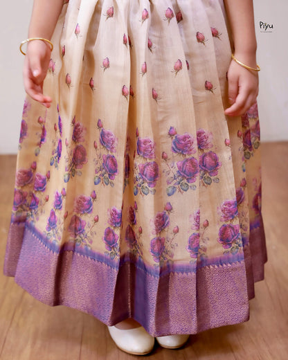 Semi-Silk Blouse | Cotton Tissue Skirt Set