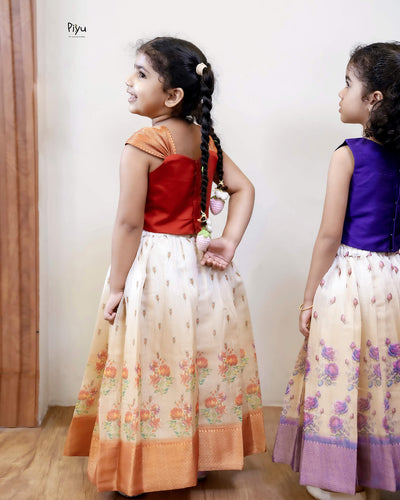 Semi-Silk Blouse | Cotton Tissue Skirt Set